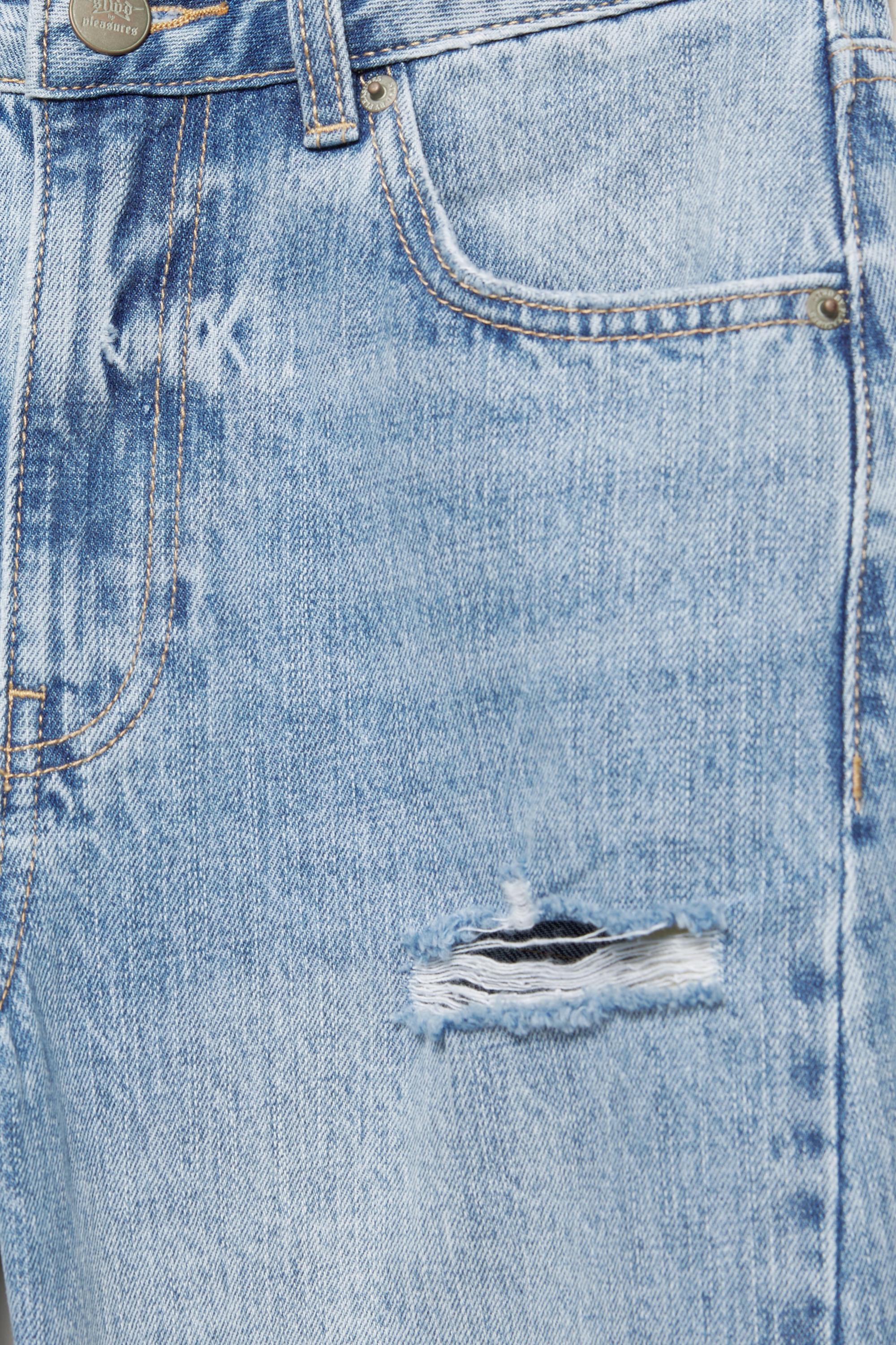 Pleasures x STWD jorts — Medium blue
