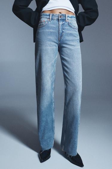High-waist wide straight-leg jeans — Indigo 4