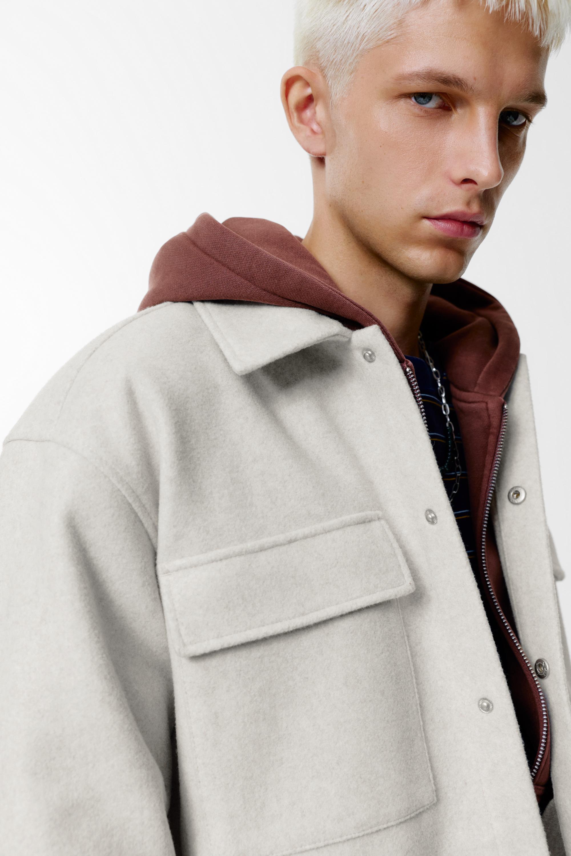 Cepli yünlü ince ceket - Görsel 27