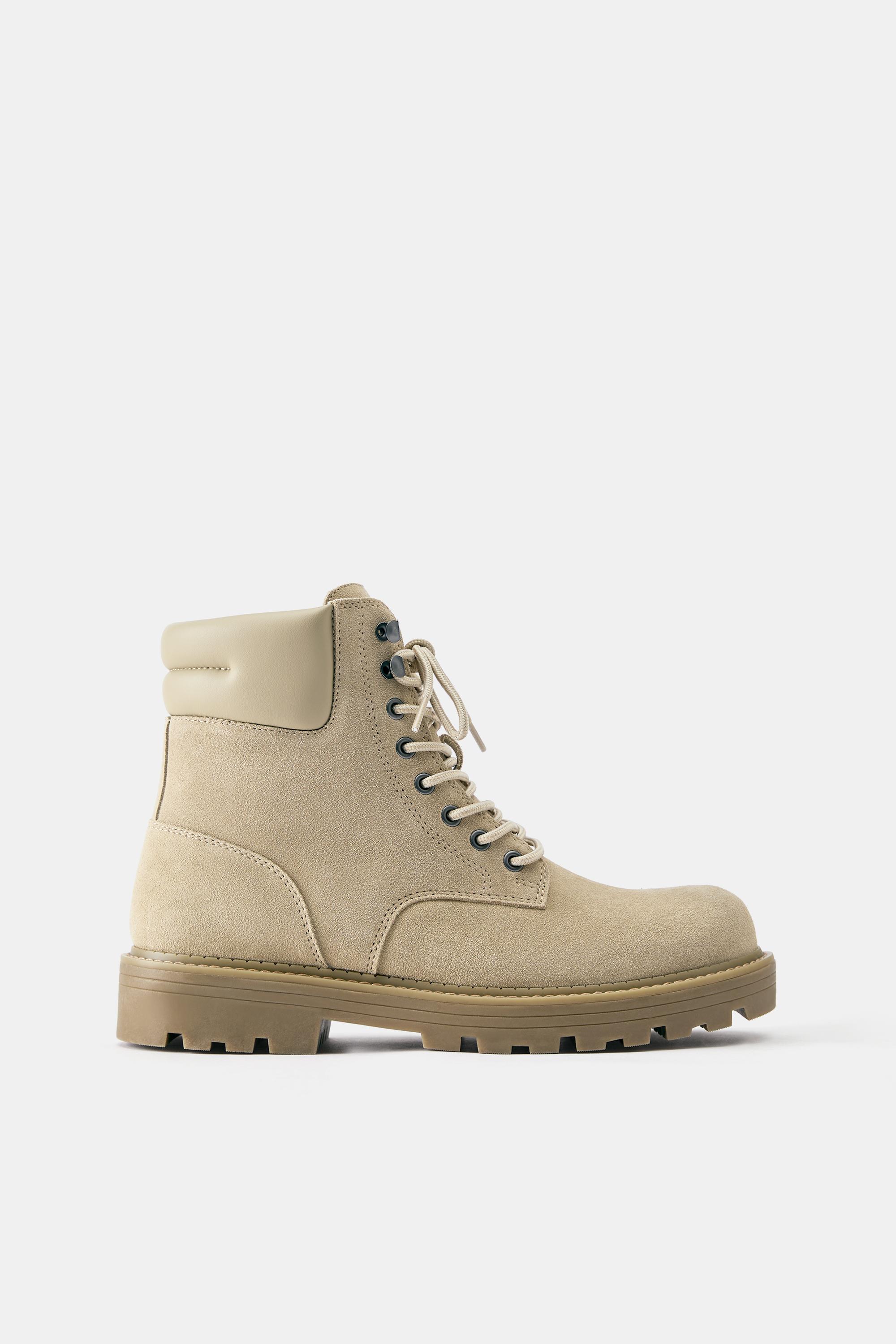 Bottes À Lacets En Cuir