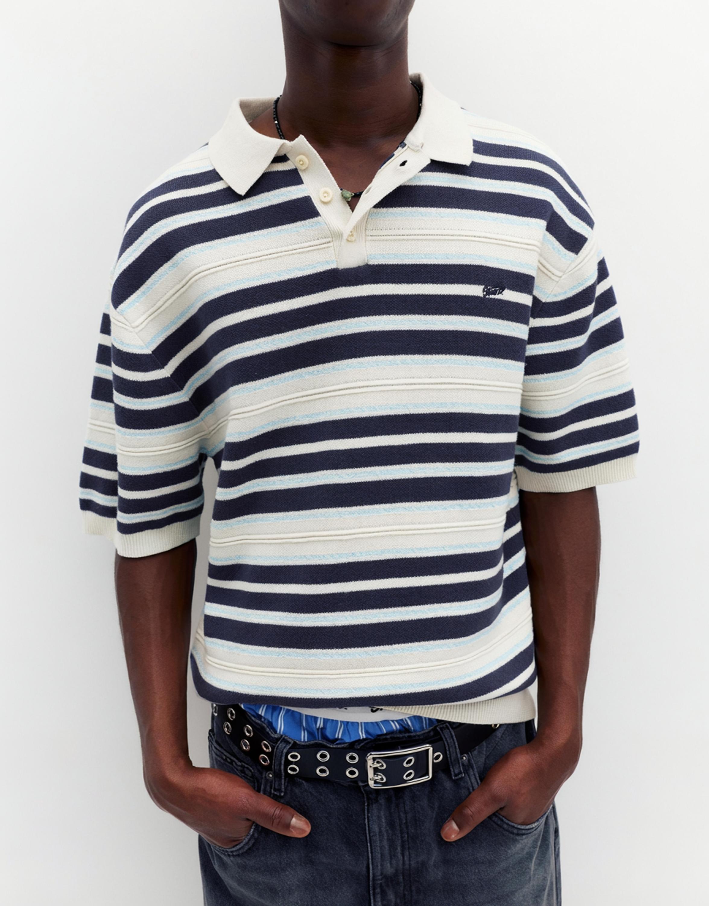 STWD çizgili örme polo - Görsel 7