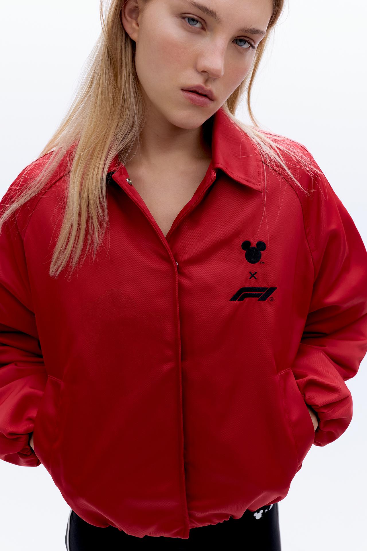 Disney x F1 red puffer jacket — Red