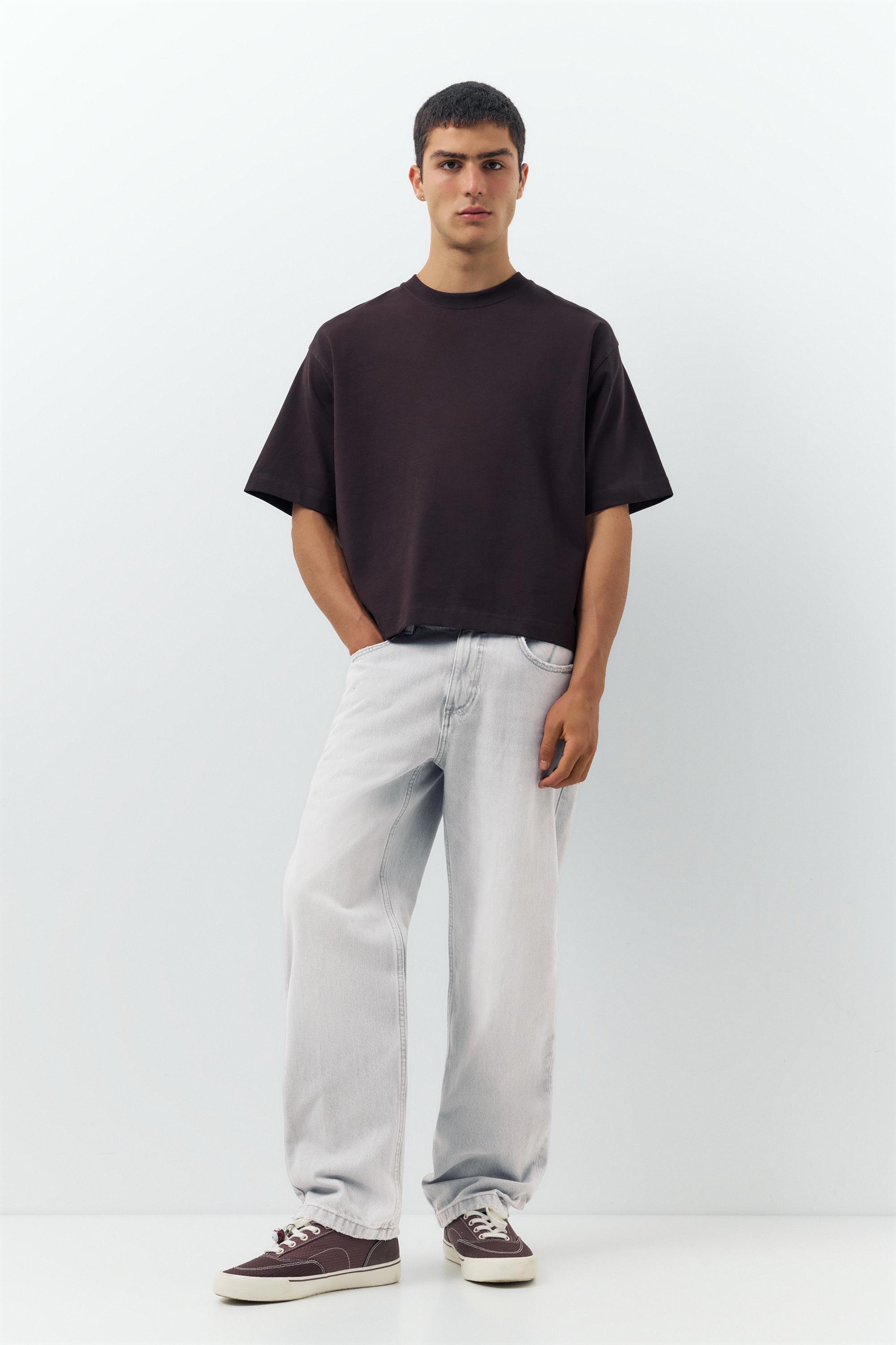 Straight-leg jeans — Pale grey
