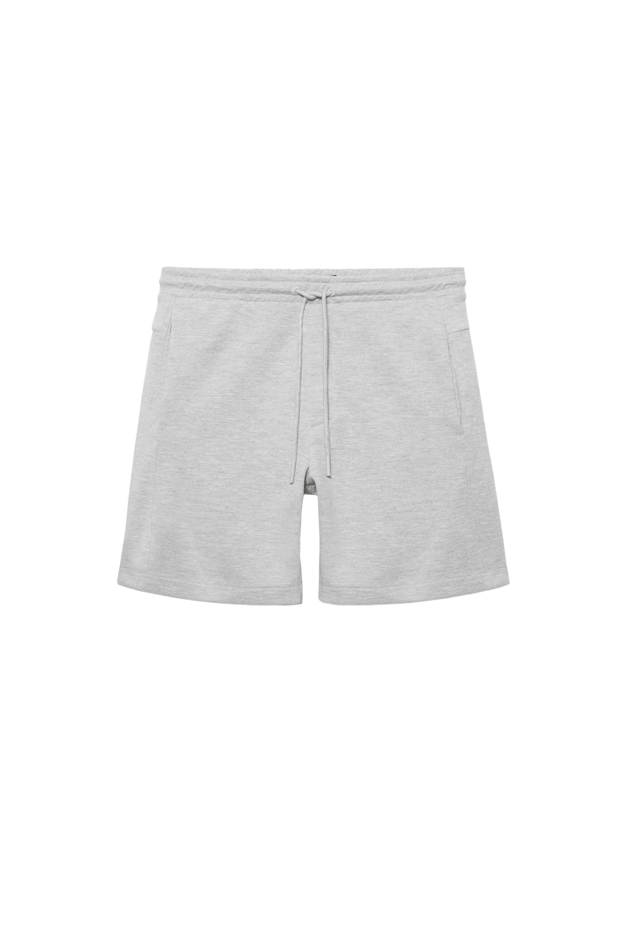 Pull&Bear Dokulu jogger bermuda şort görsel 4