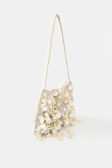 Beaded shoulder bag — Ecru 3