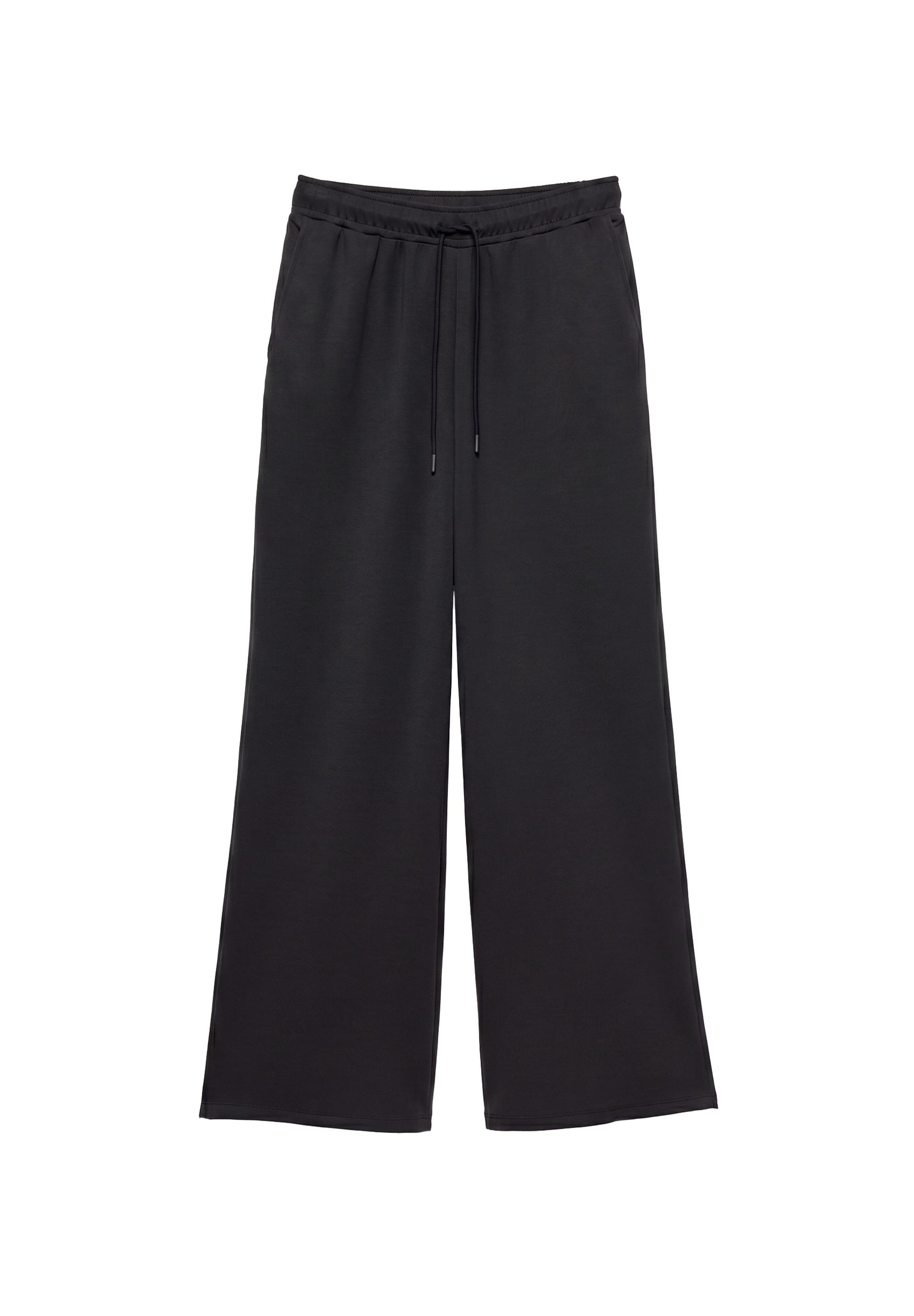 Modal wide-leg trousers — Anthracite grey