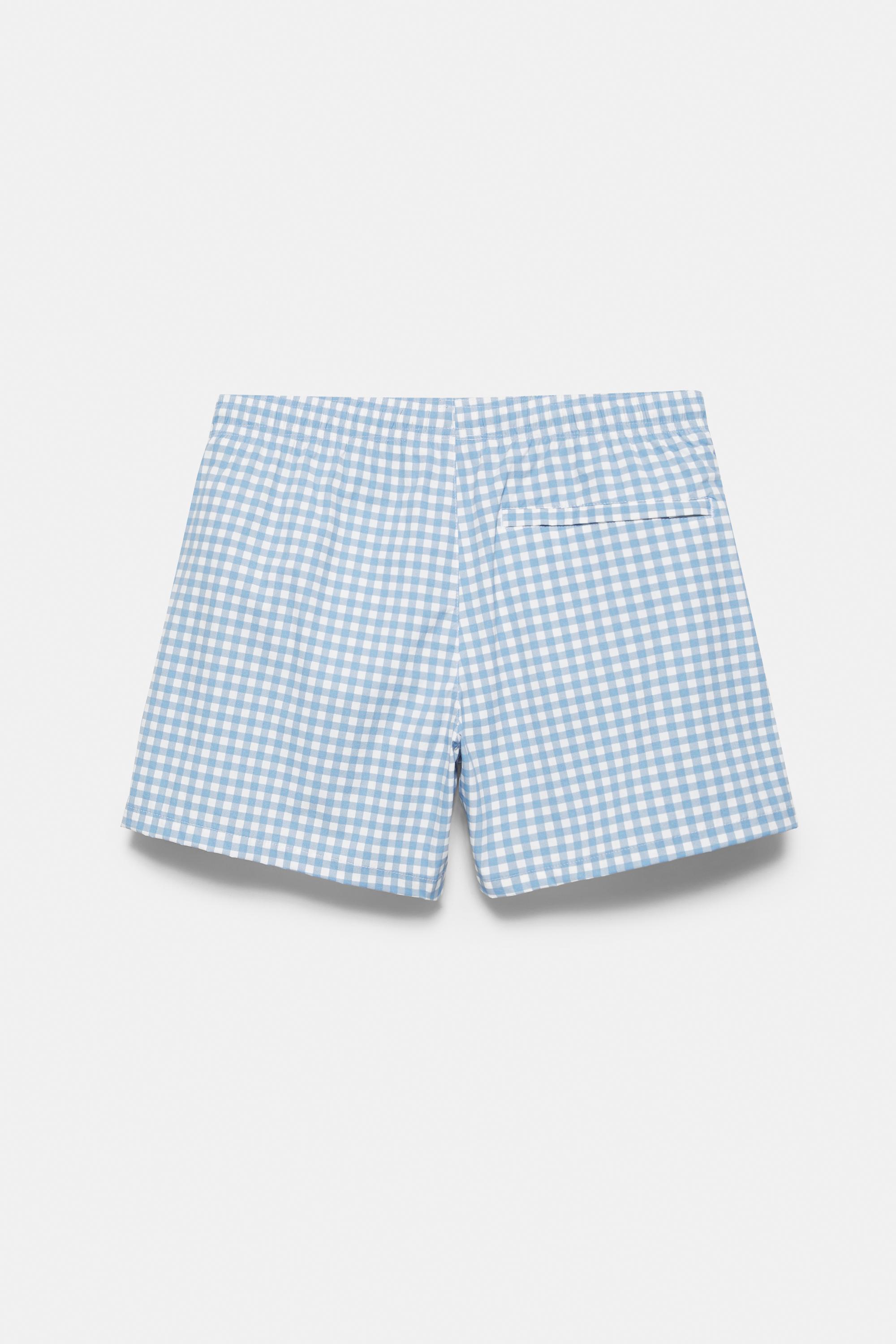 Gingham check swimsuit — Blue