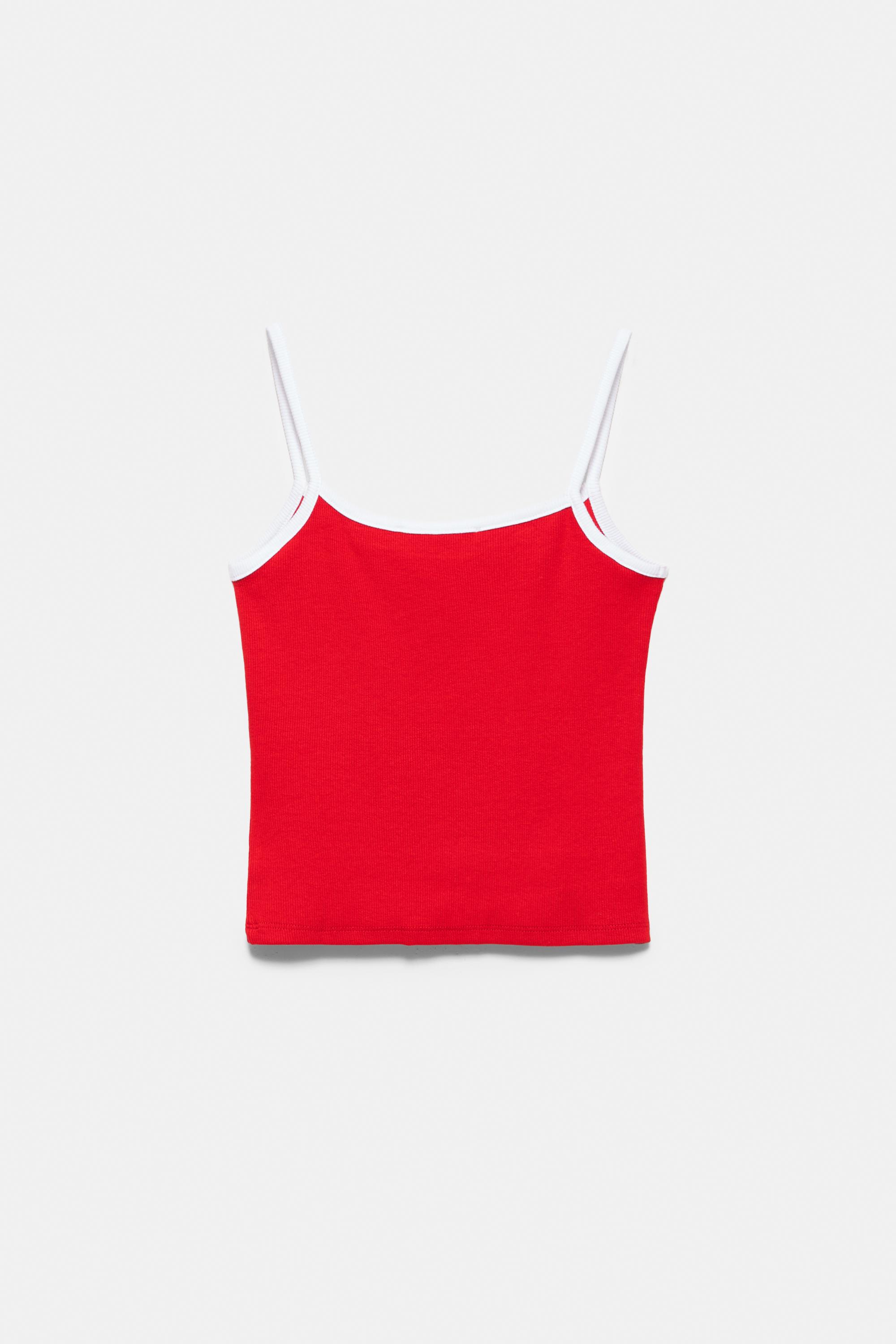 STWD fine strap top — Red