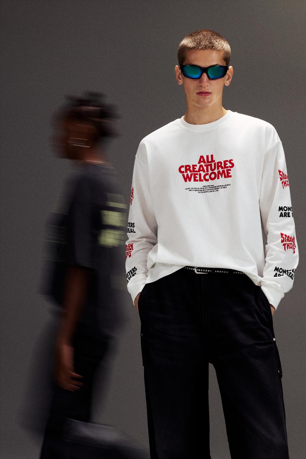 Playera blanca Stranger Things PULL&BEAR - Main Image