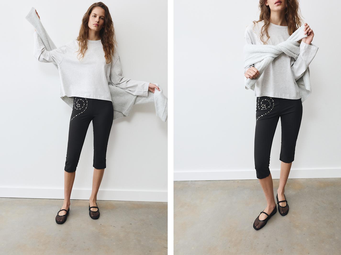 Mesh ballet flats — Black