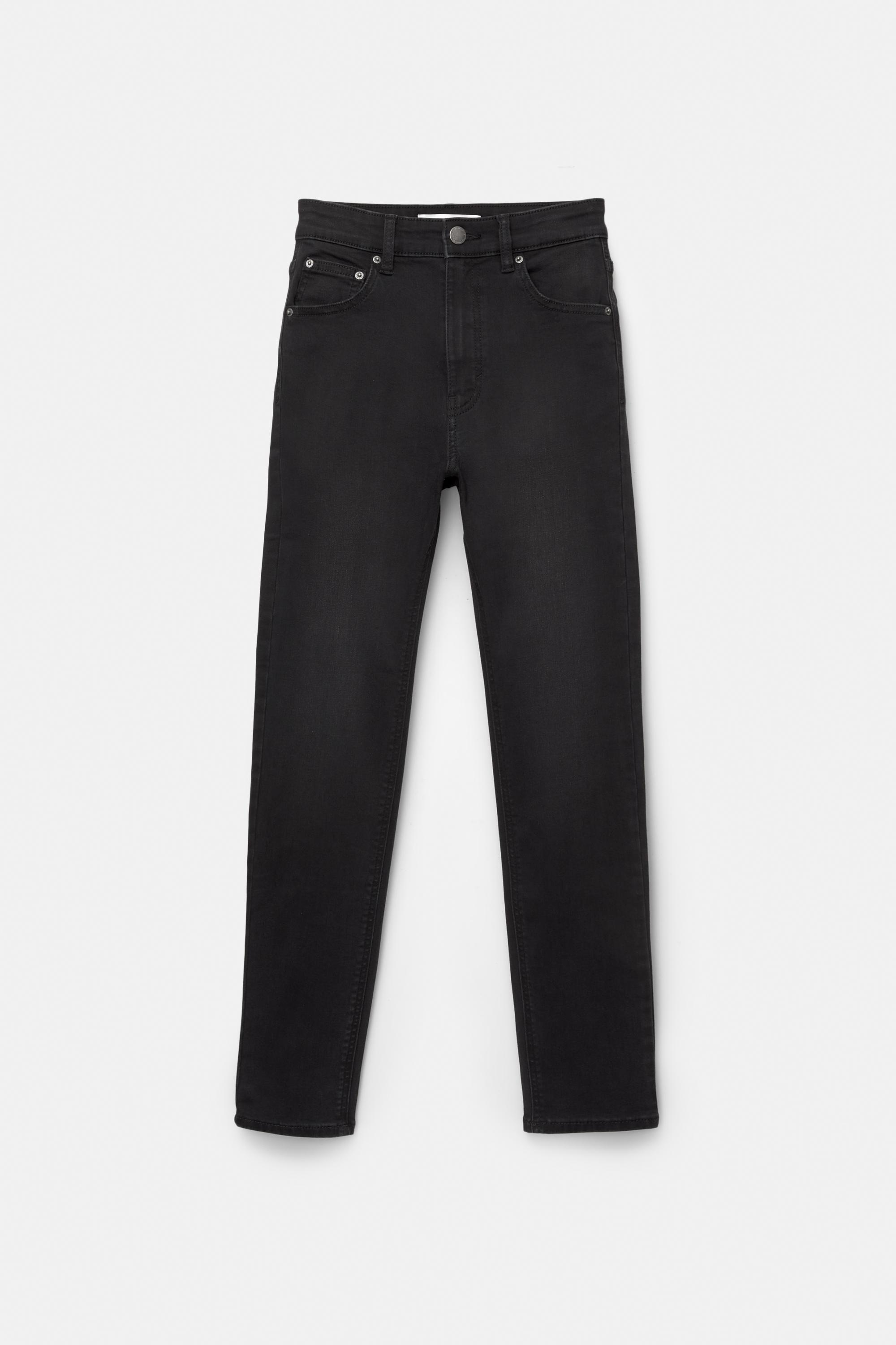 High-waist skinny jeans — Black