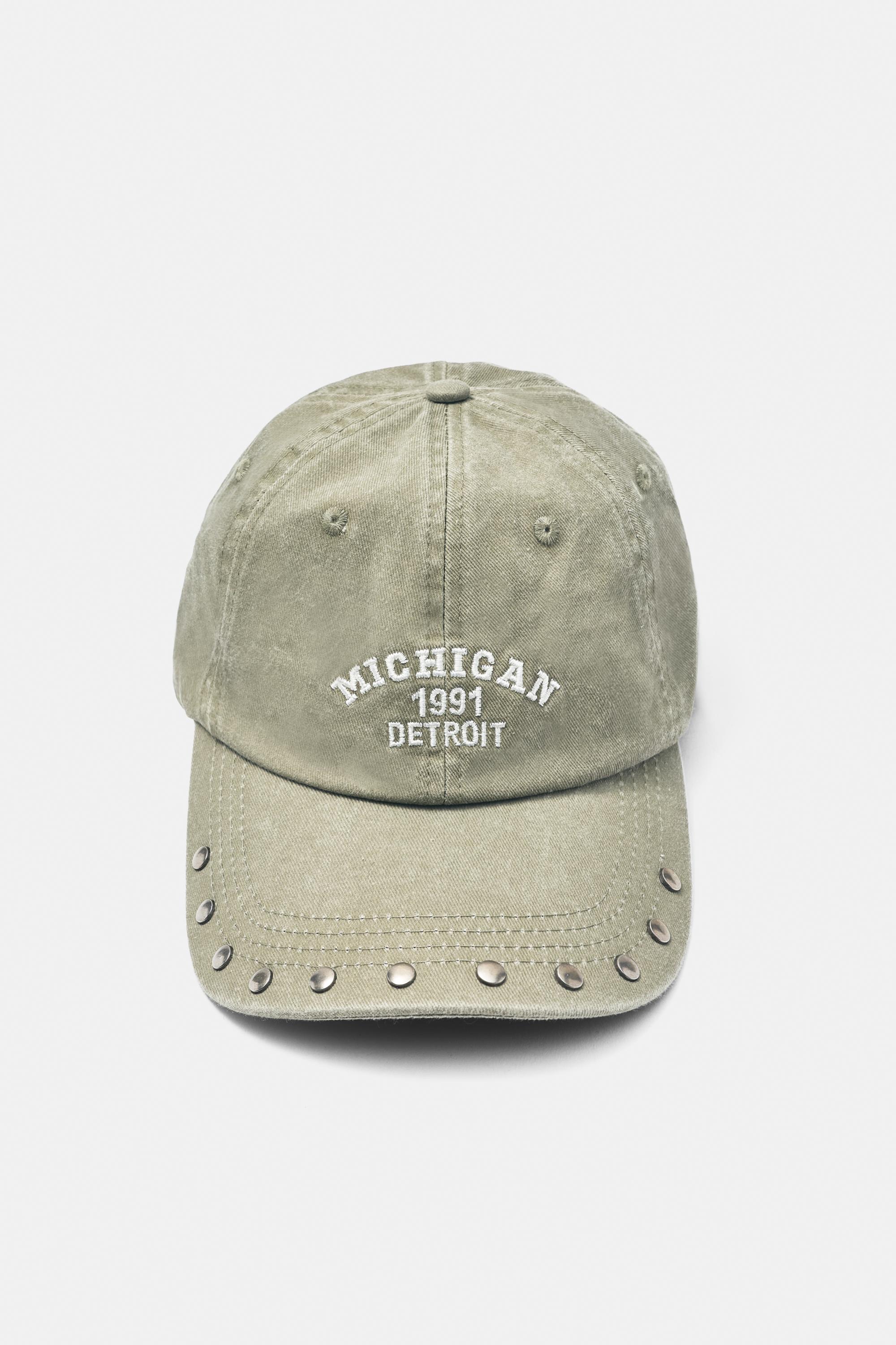 Studded Michigan cap — Khaki