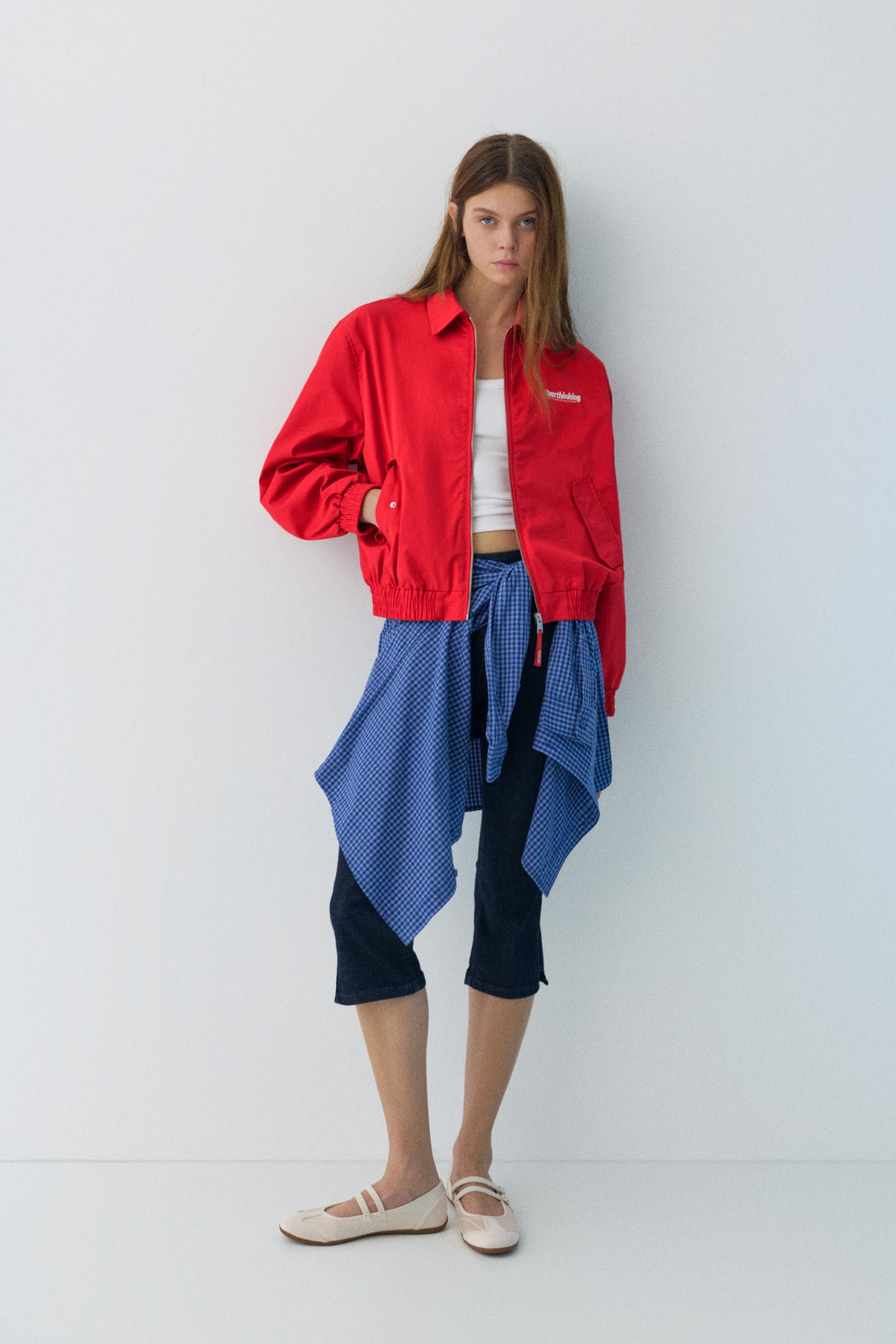 Nakışlı kırmızı ceket - Görsel 8