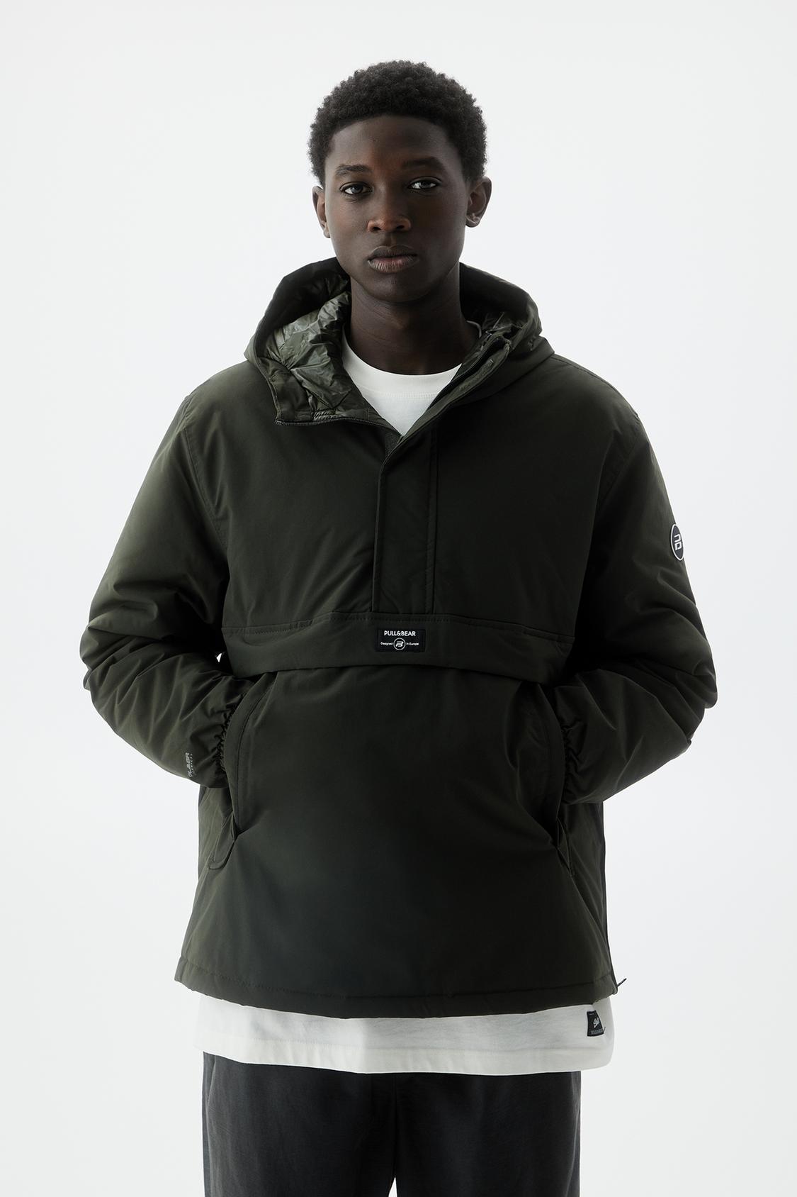 Manteau Pull And Bear Parka Homme Doudoune Manteau Kangourou Homme - Main Image