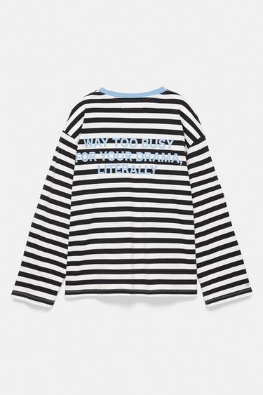 Long sleeve striped T-shirt — Black 6