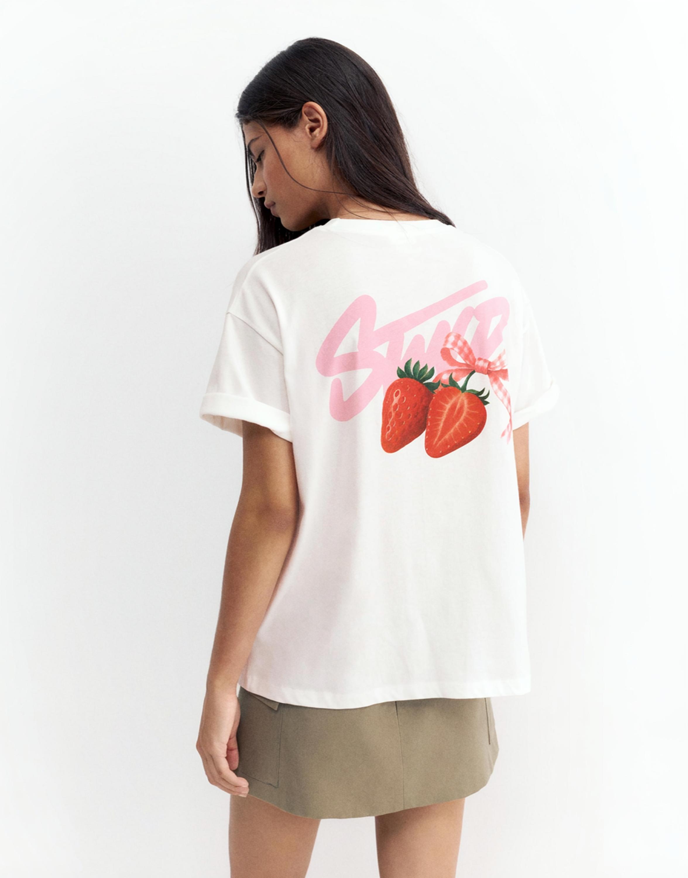STWD strawberry graphic T-shirt — White