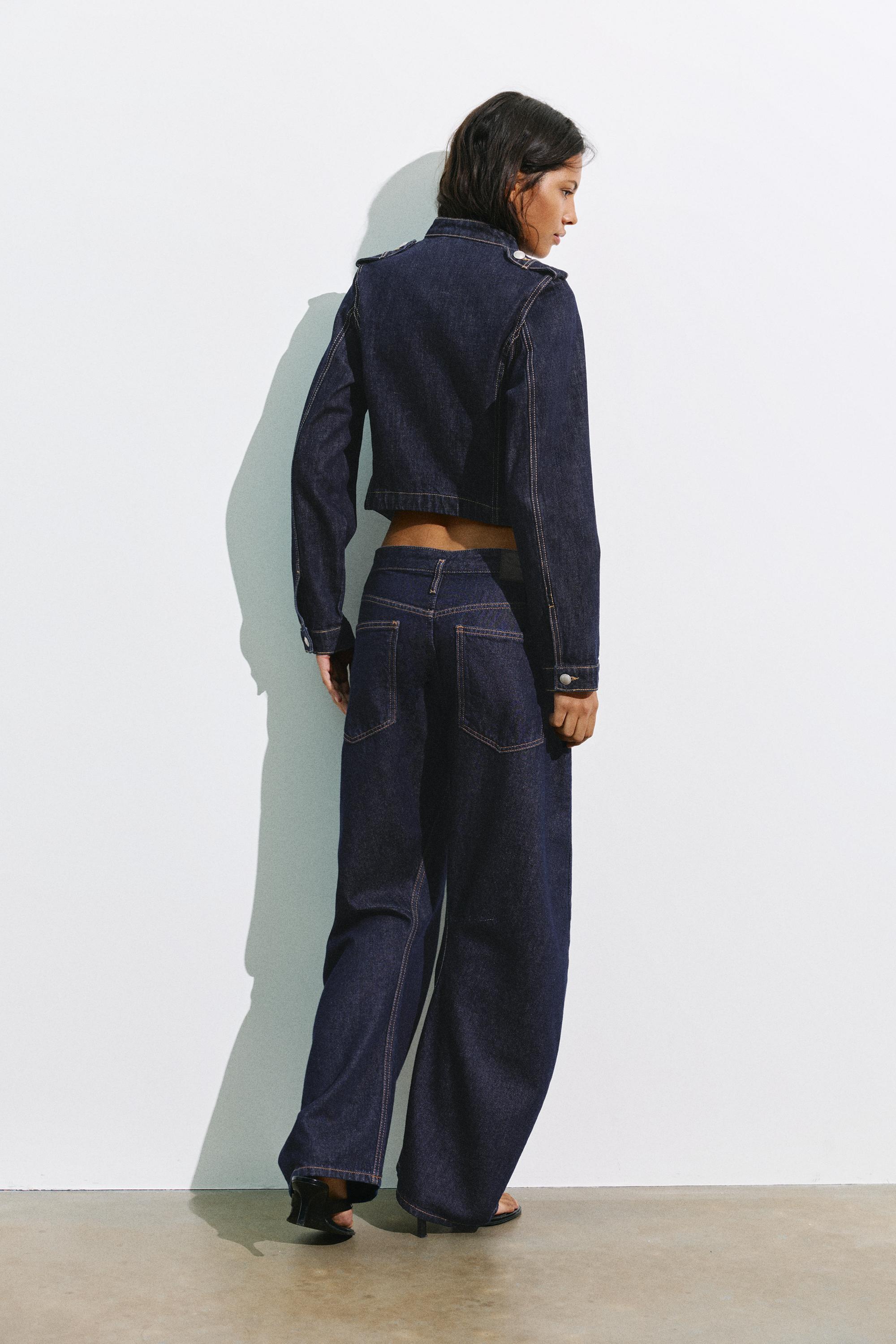 Denim jacket with toggle buttons — Navy