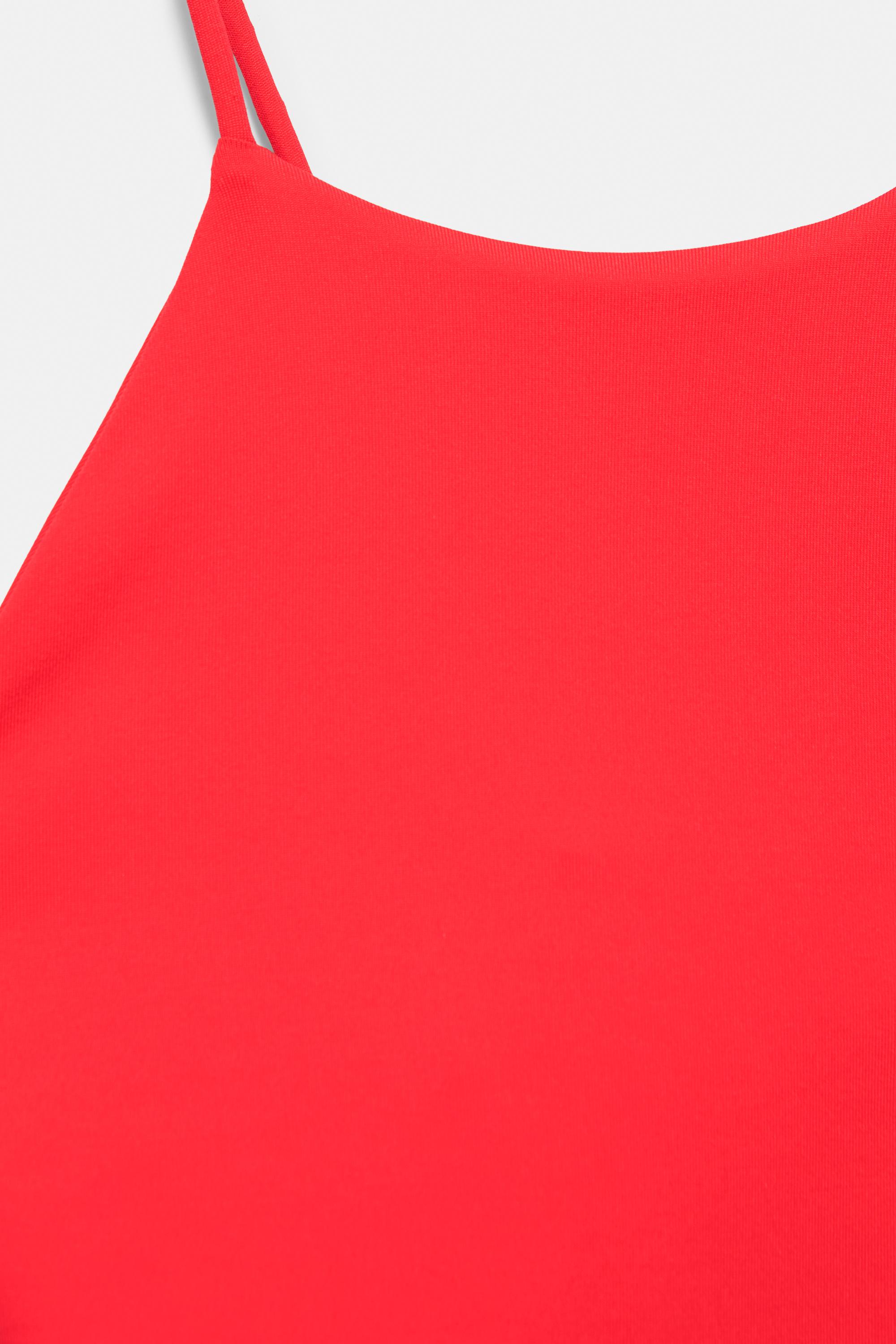 Halter strappy bodysuit — Red