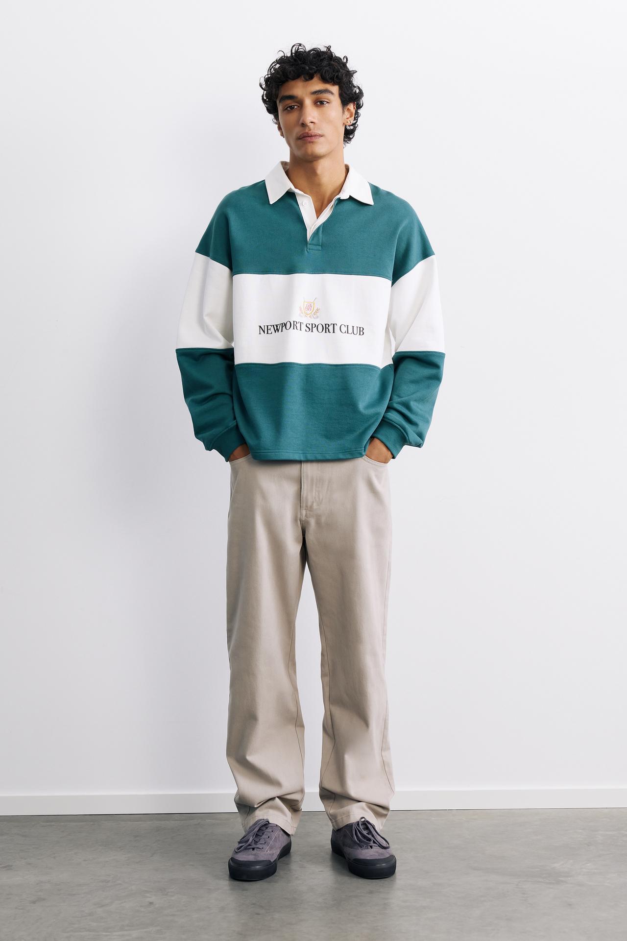 Straight-leg trousers — Stone