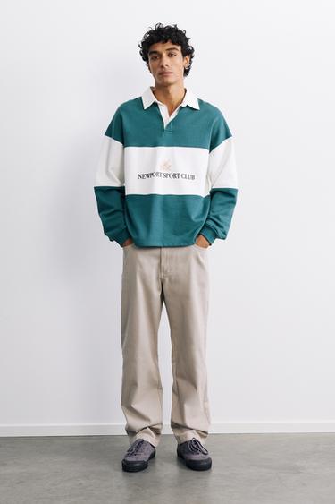 Straight-leg trousers — Stone 1