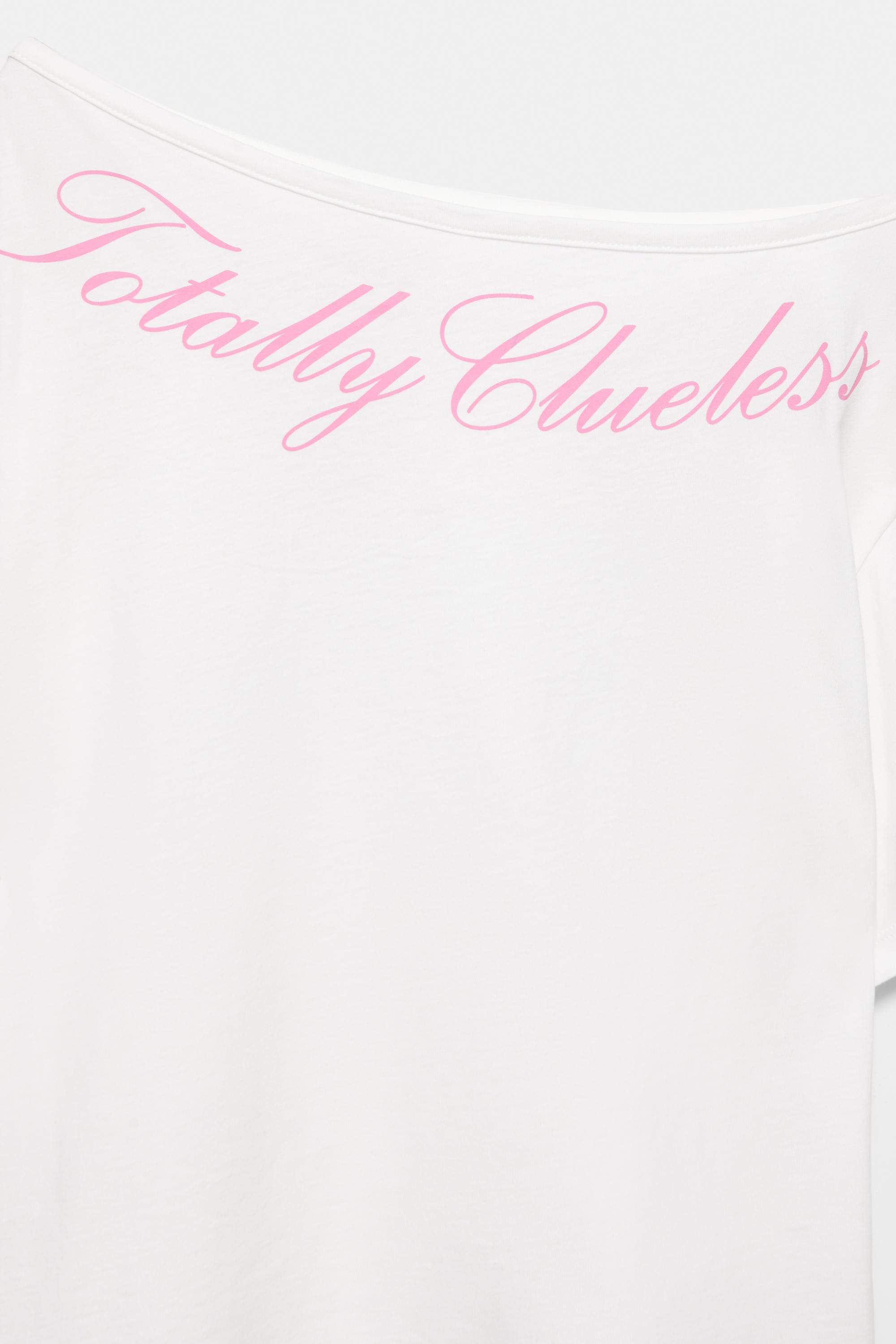 Clueless asymmetric T-shirt — White