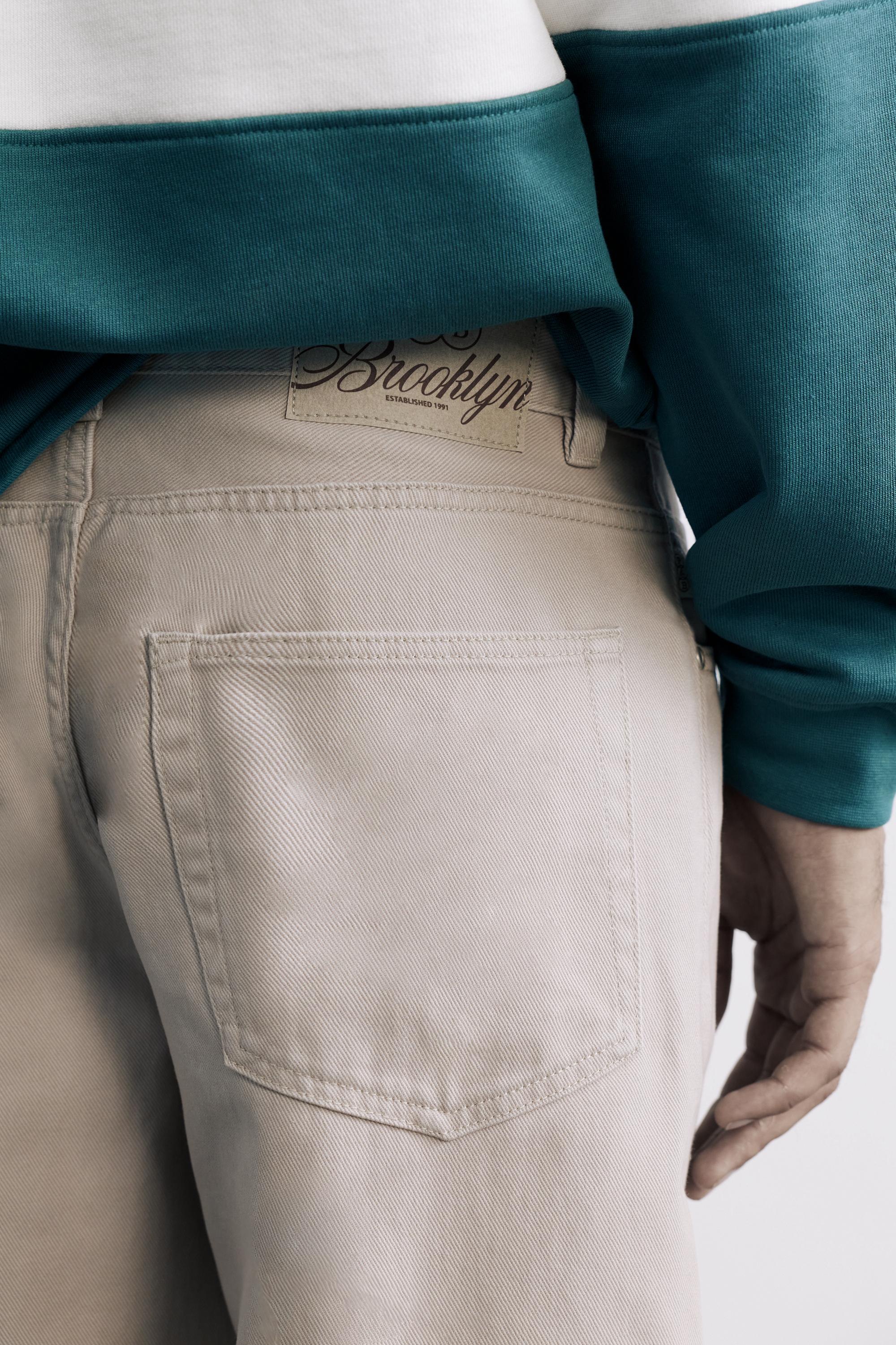 Straight-leg trousers — Stone