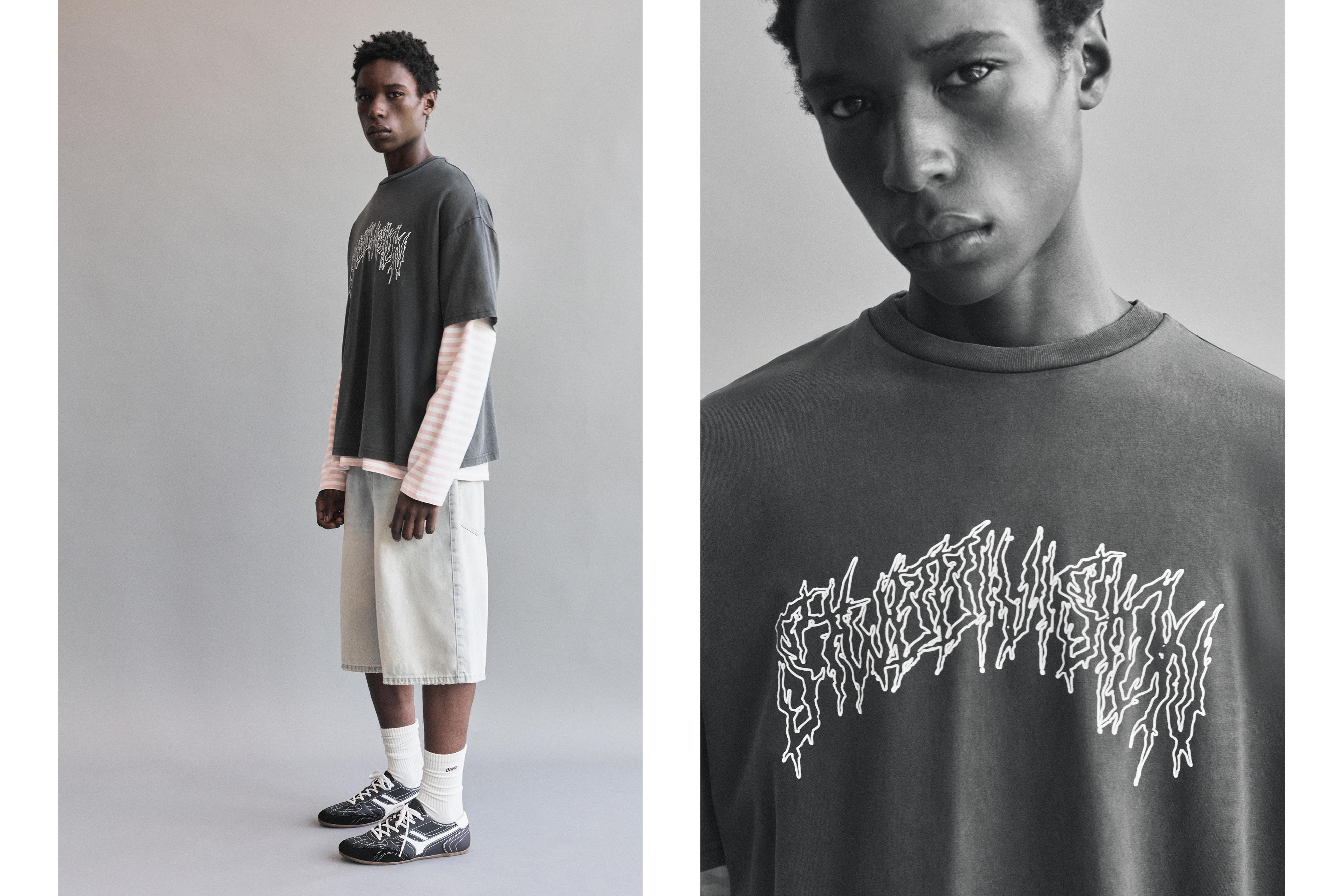 Acid wash STWD T-shirt — Black