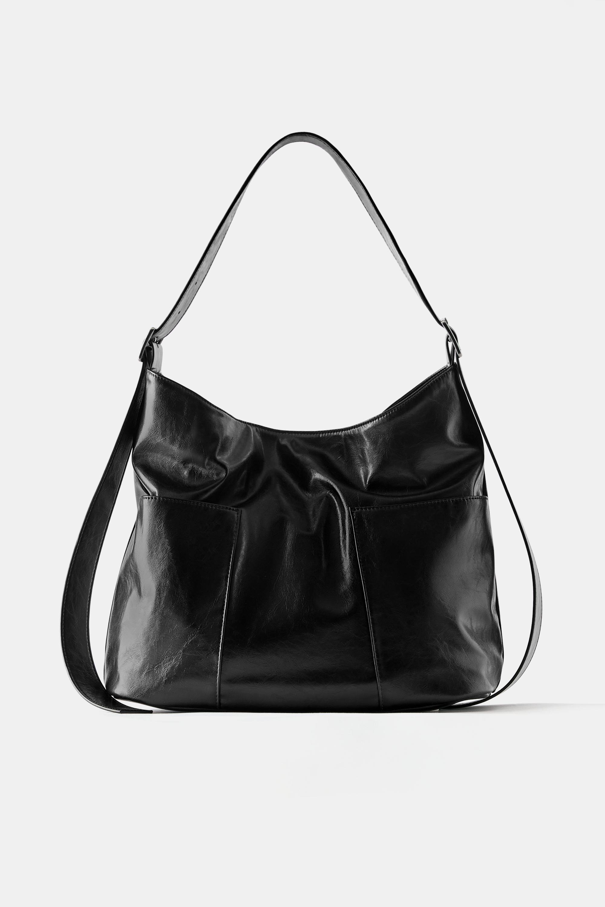 Strappy tote bag — Black