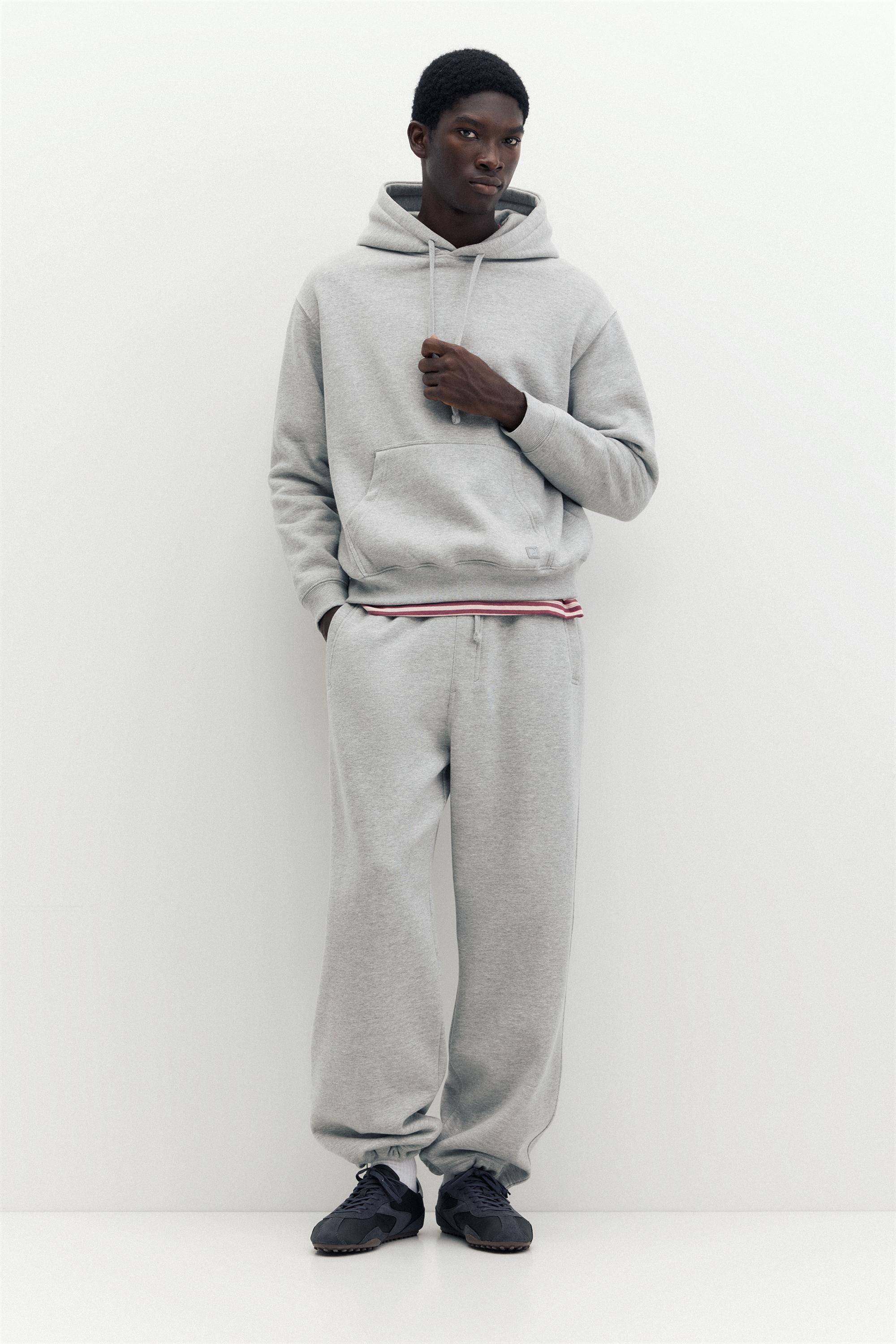 Baggy joggers — Grey marl