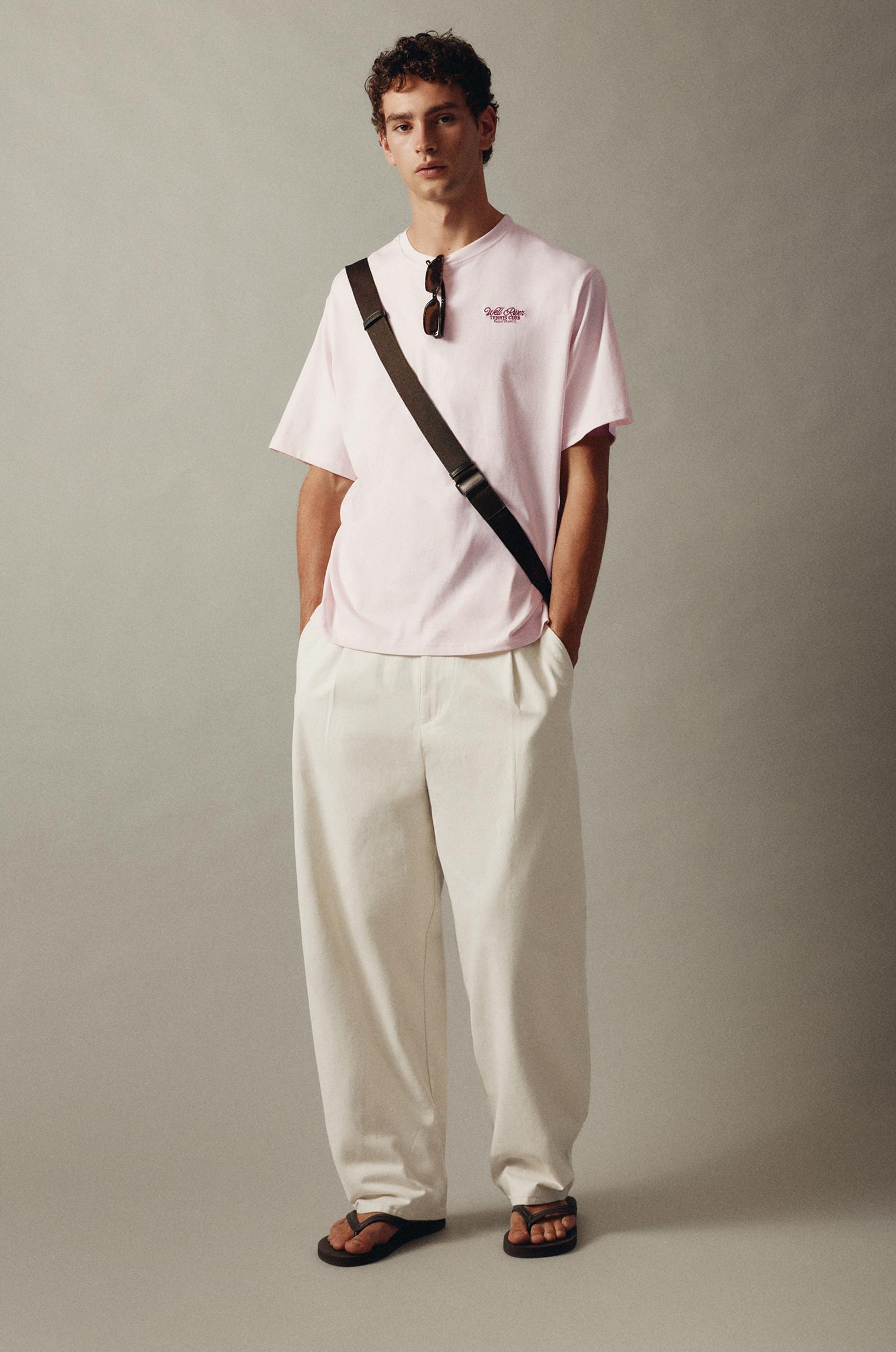 Tennis Club graphic T-shirt — Pink