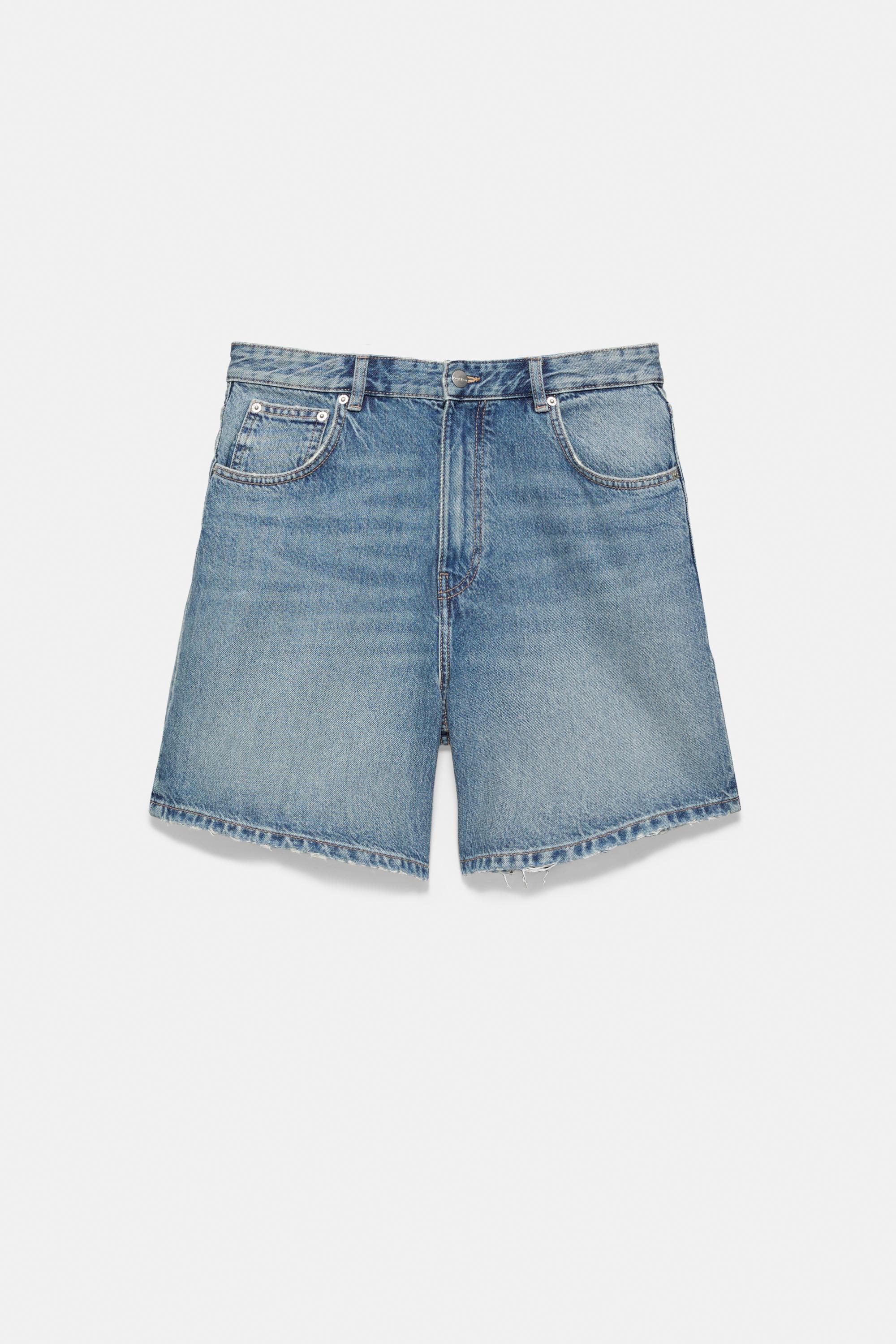 Denim Bermuda shorts — Medium blue