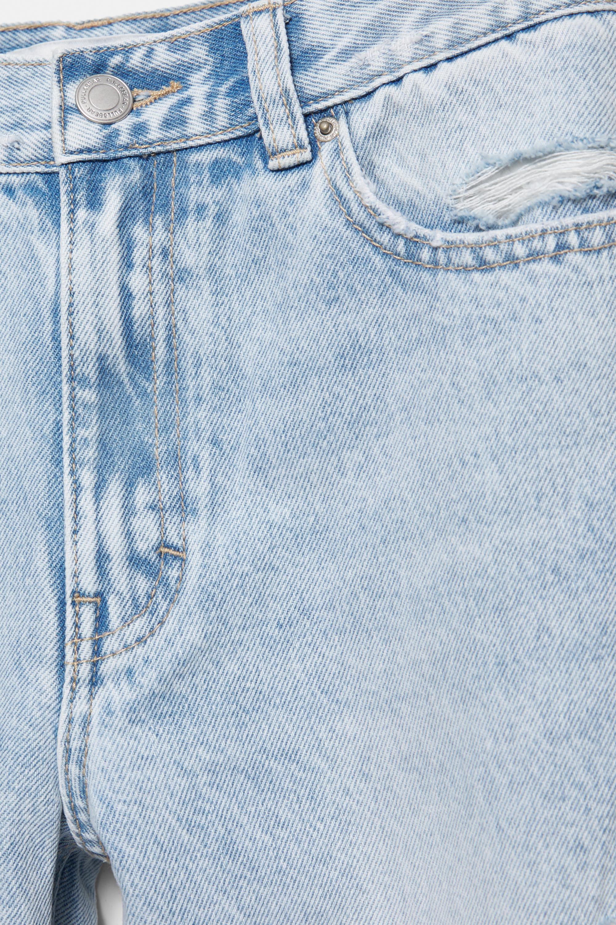 Ripped mom fit jeans — Sky blue