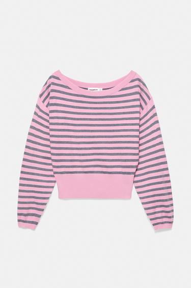 Asymmetric neck jumper — Pink 5