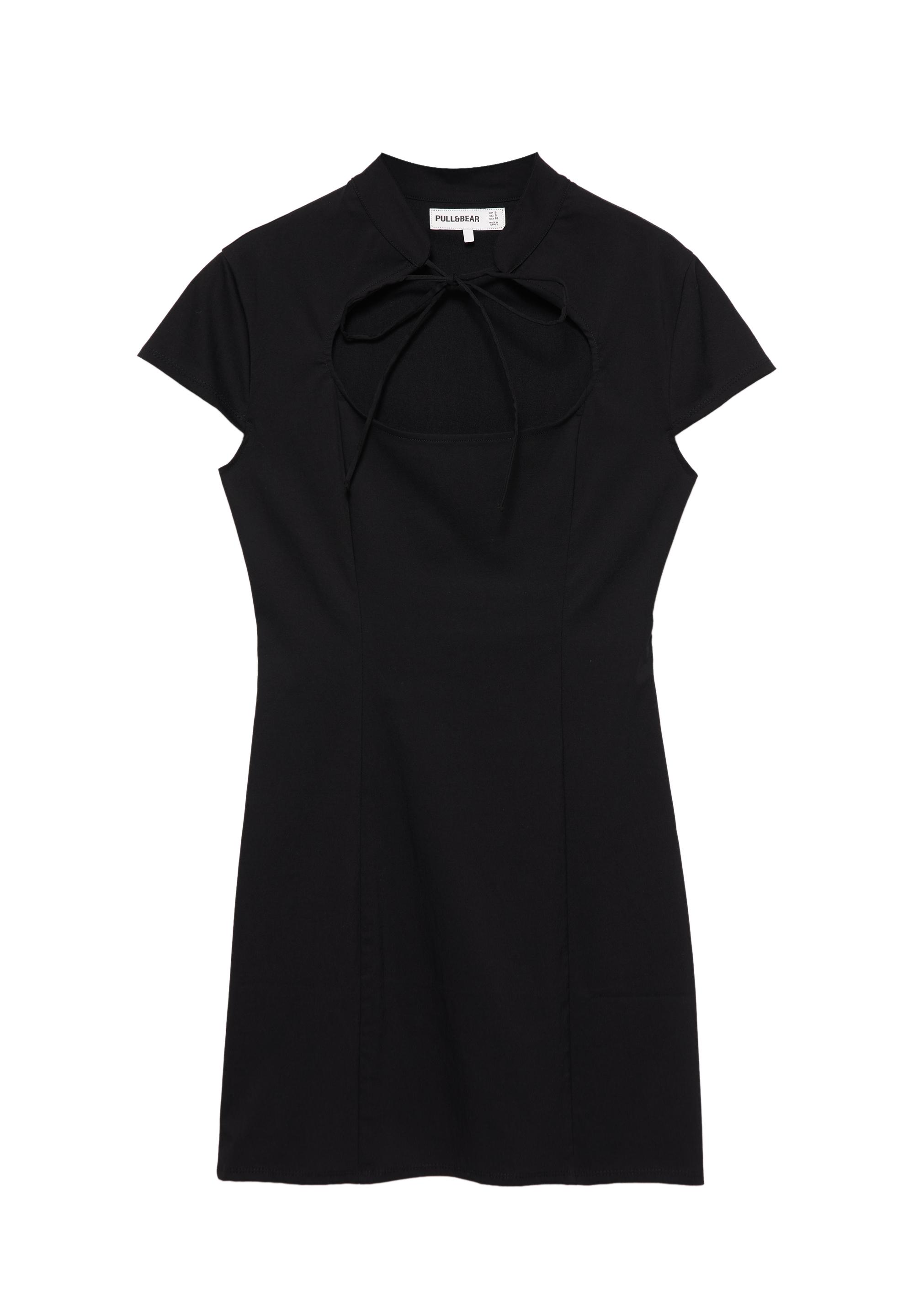 Short bow dress — Black