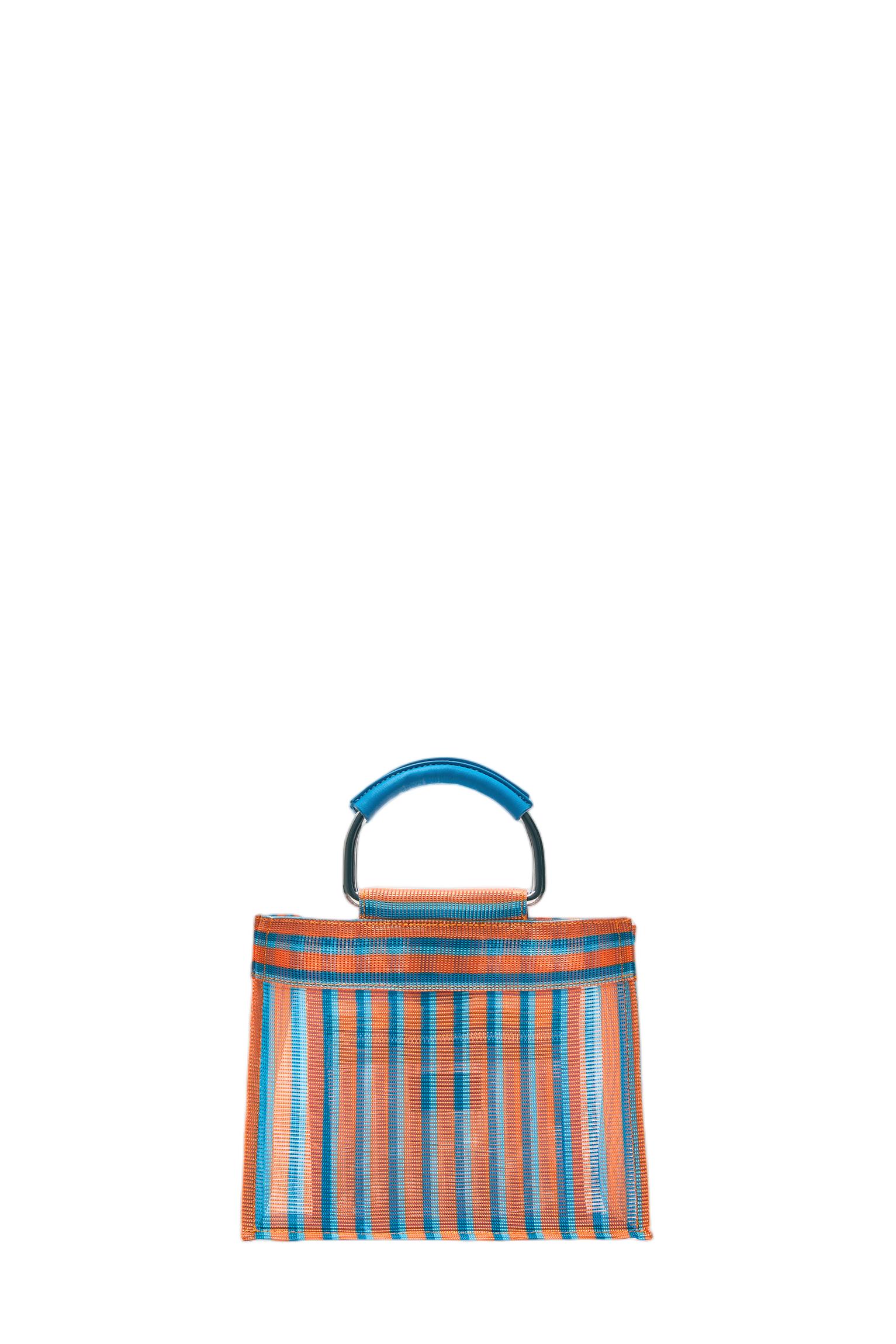 Striped handbag — Orange