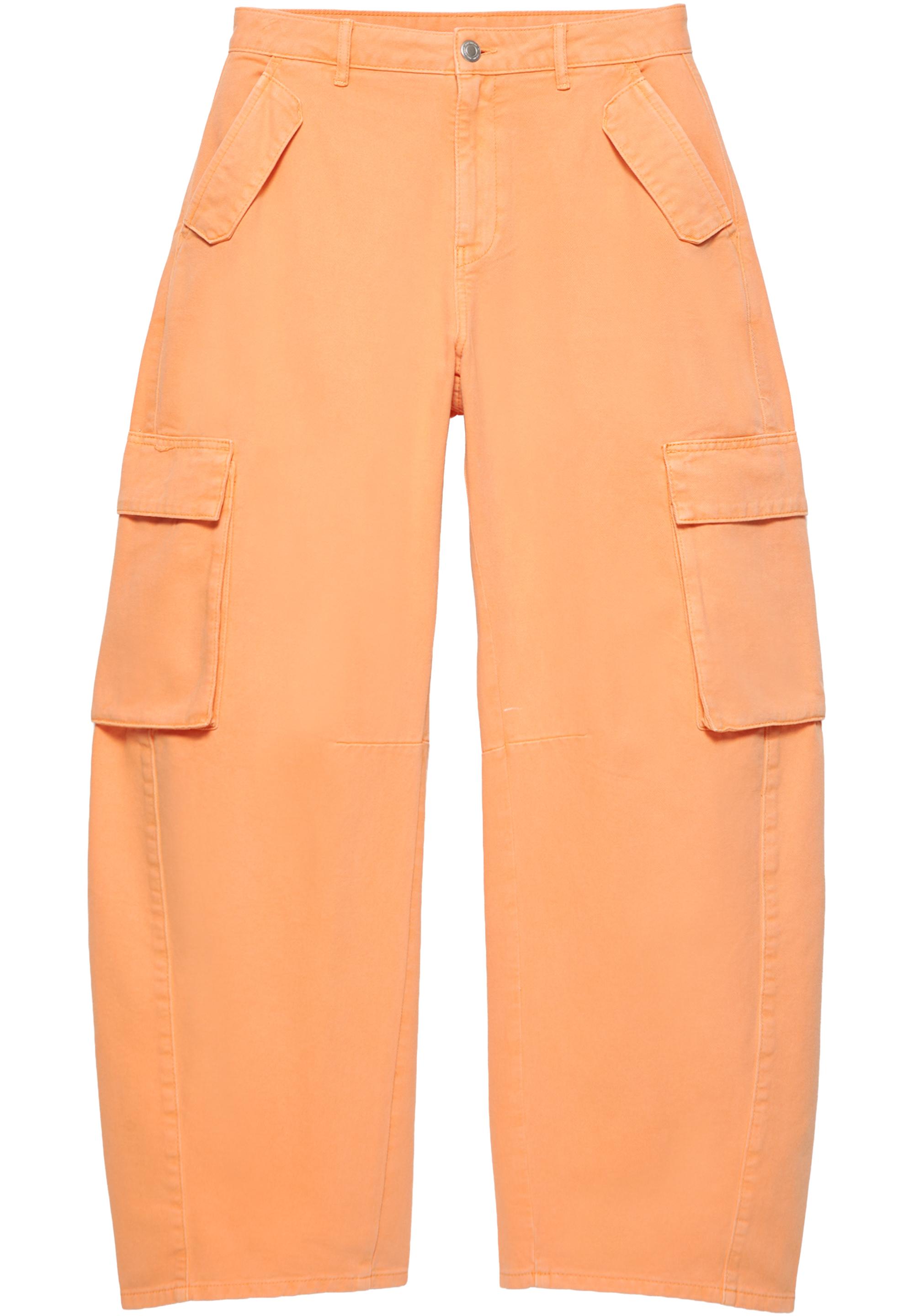 Balloon fit cargo trousers — Orange