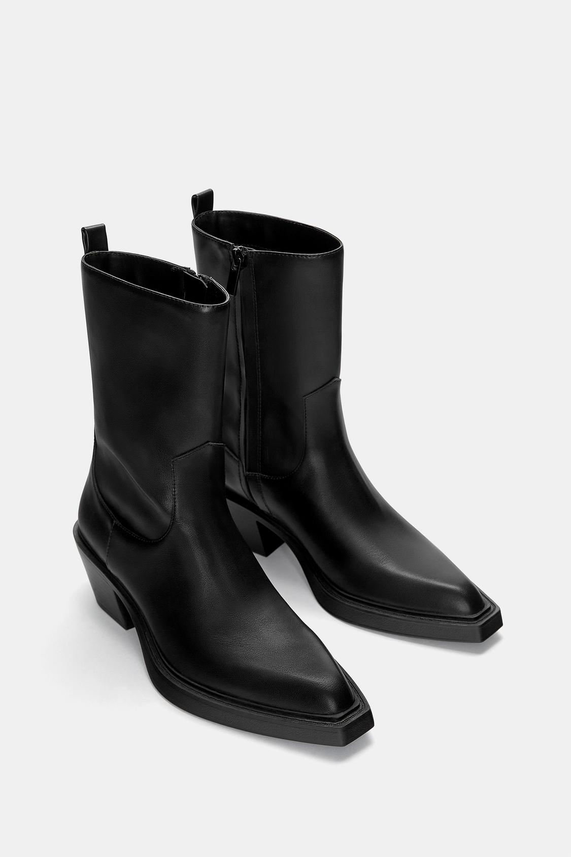 Platform Boots Pull And Bear Botin Heeled Cowboy Ankle Boots PULL&BEAR