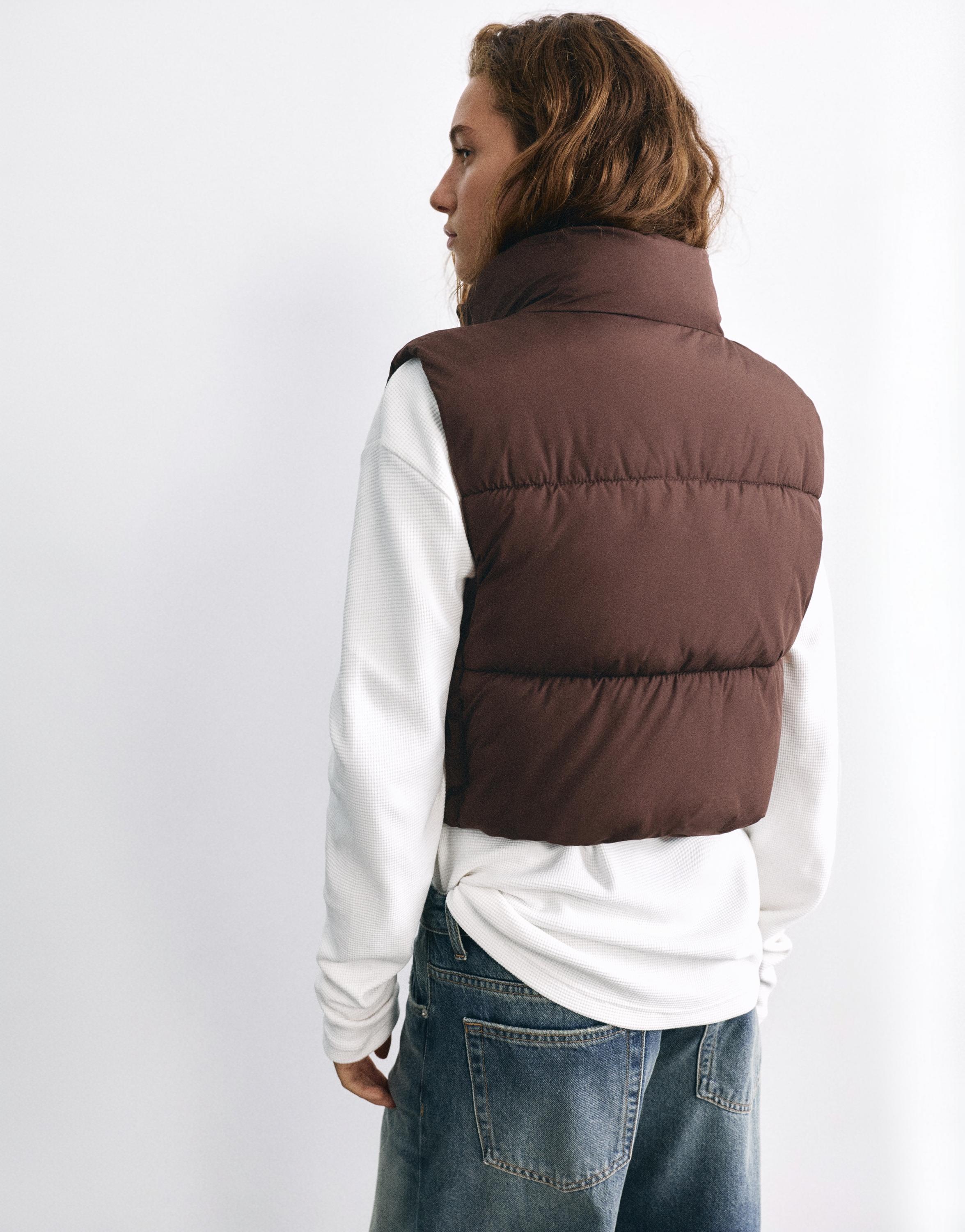 Padded gilet — Brown