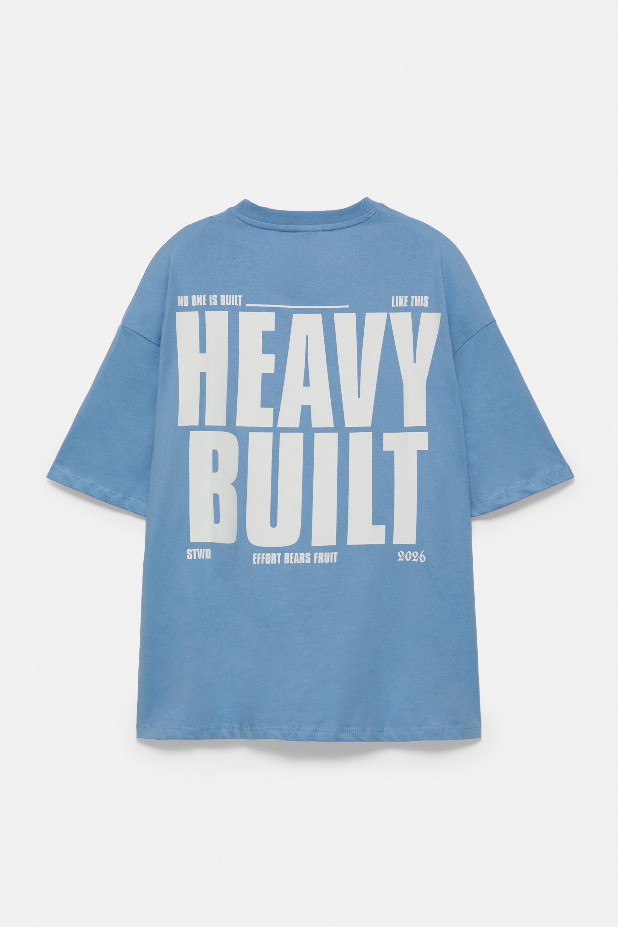 STWD boxy text T-shirt — Sky blue