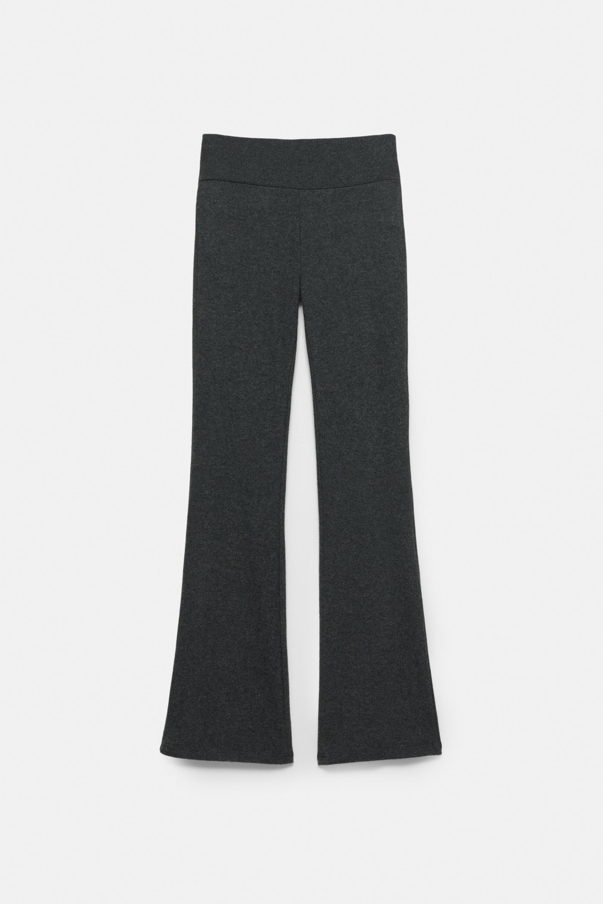 Soft touch flared trousers — Dark grey