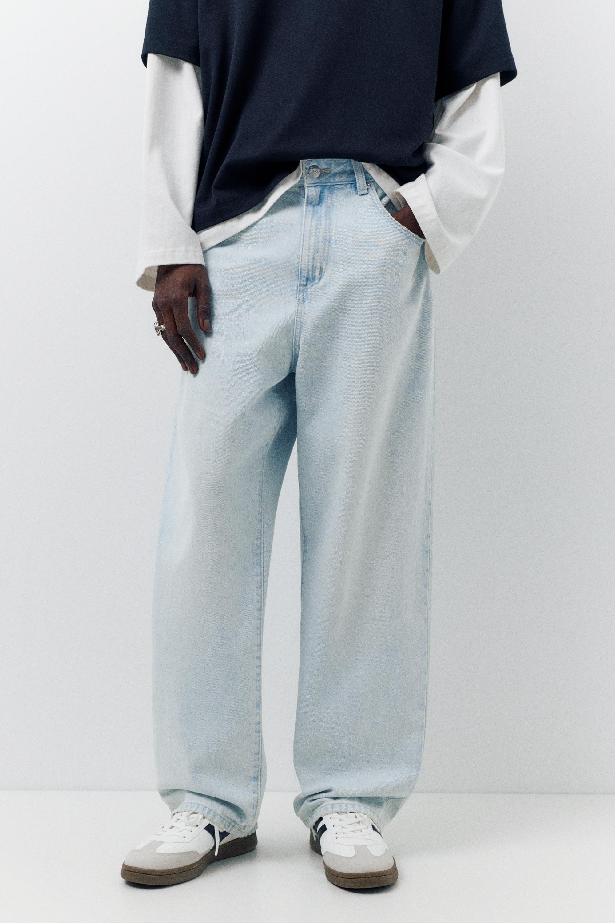 Relaxed fit baggy jeans — Pale blue