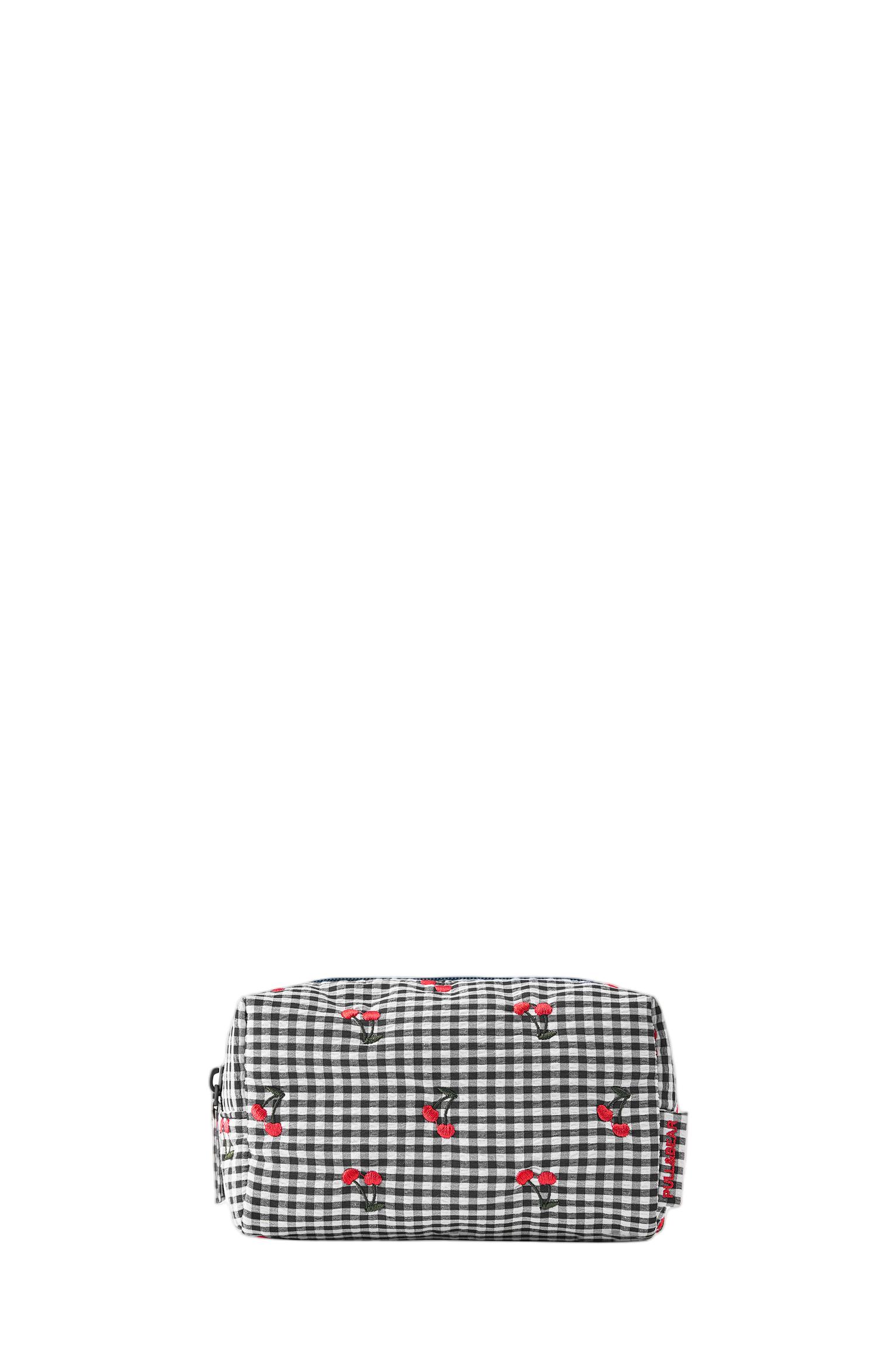 Gingham fruit wash bag — Blue