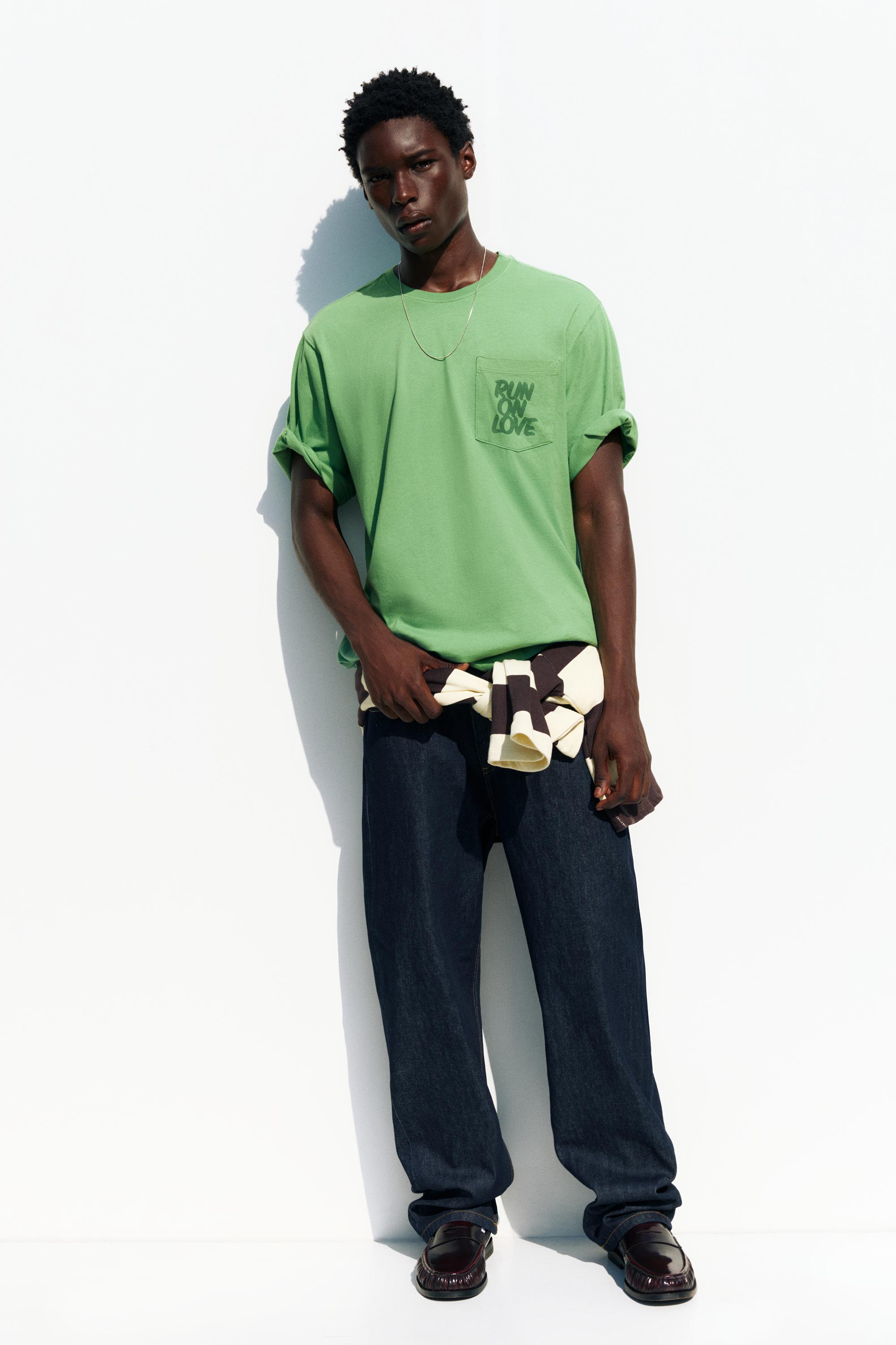 Regular fit graphic pocket T-shirt — Green