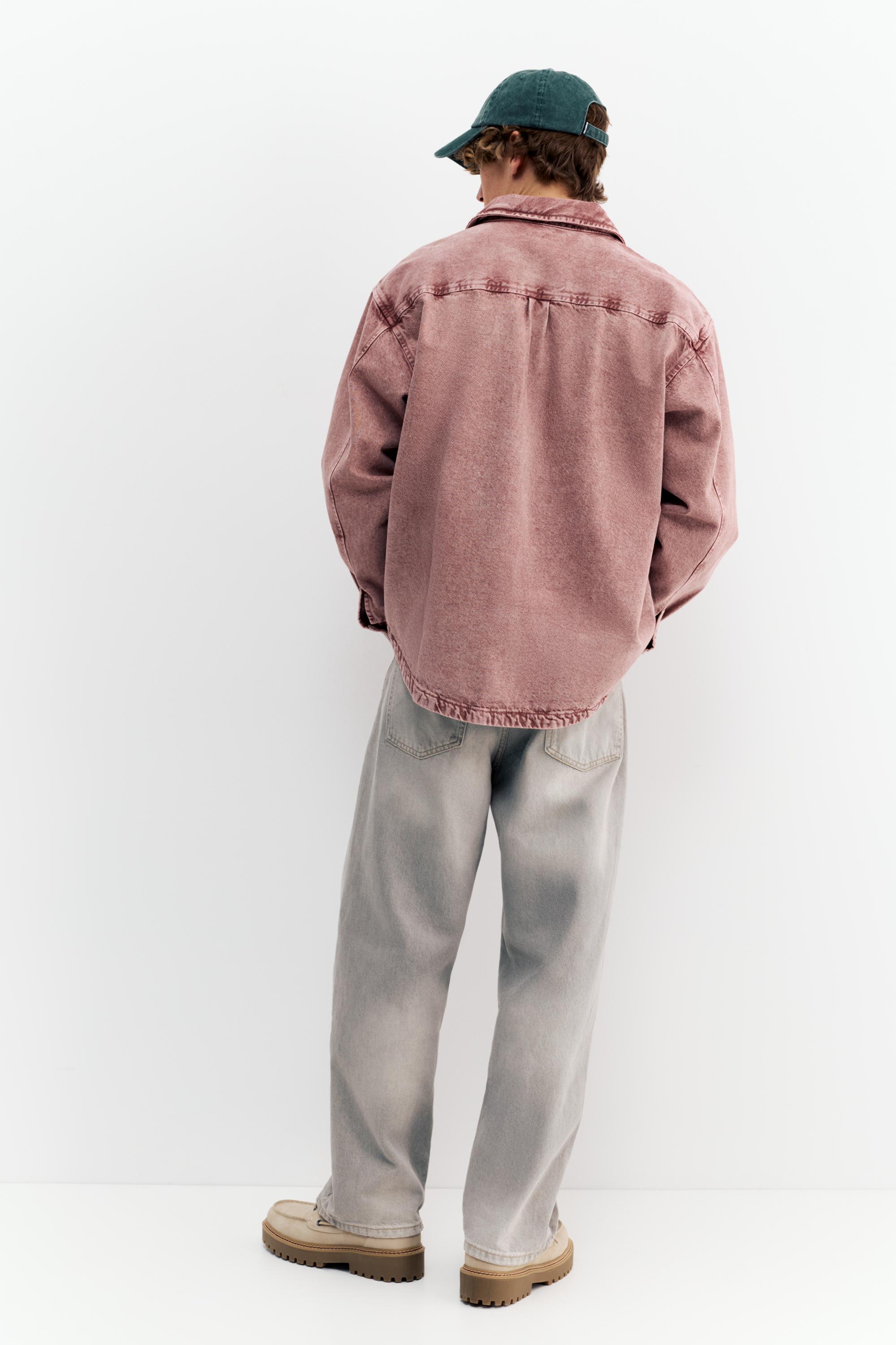 Soluk görünümlü jean gömlek - Görsel 24