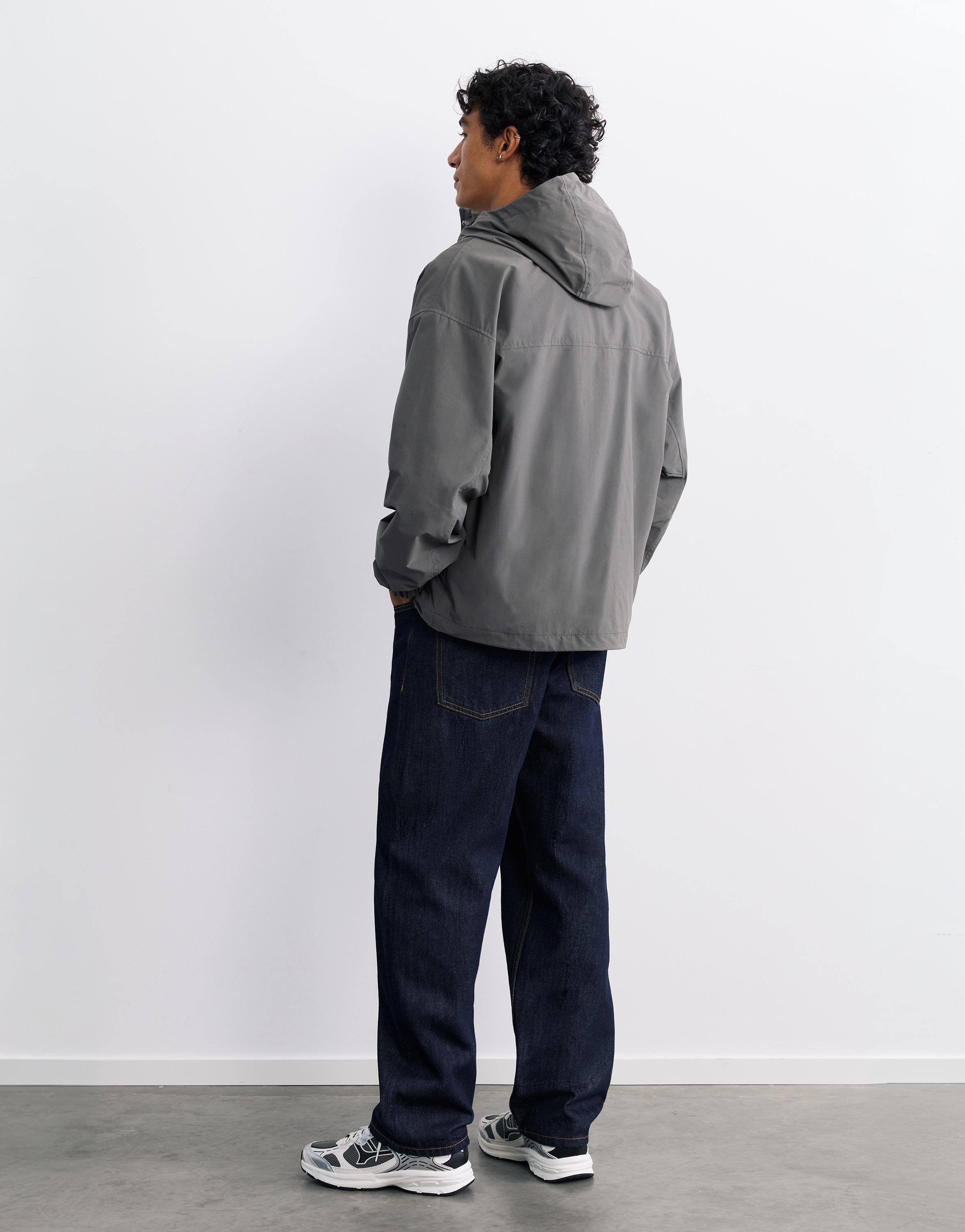 Lightweight hooded raincoat — Anthracite grey