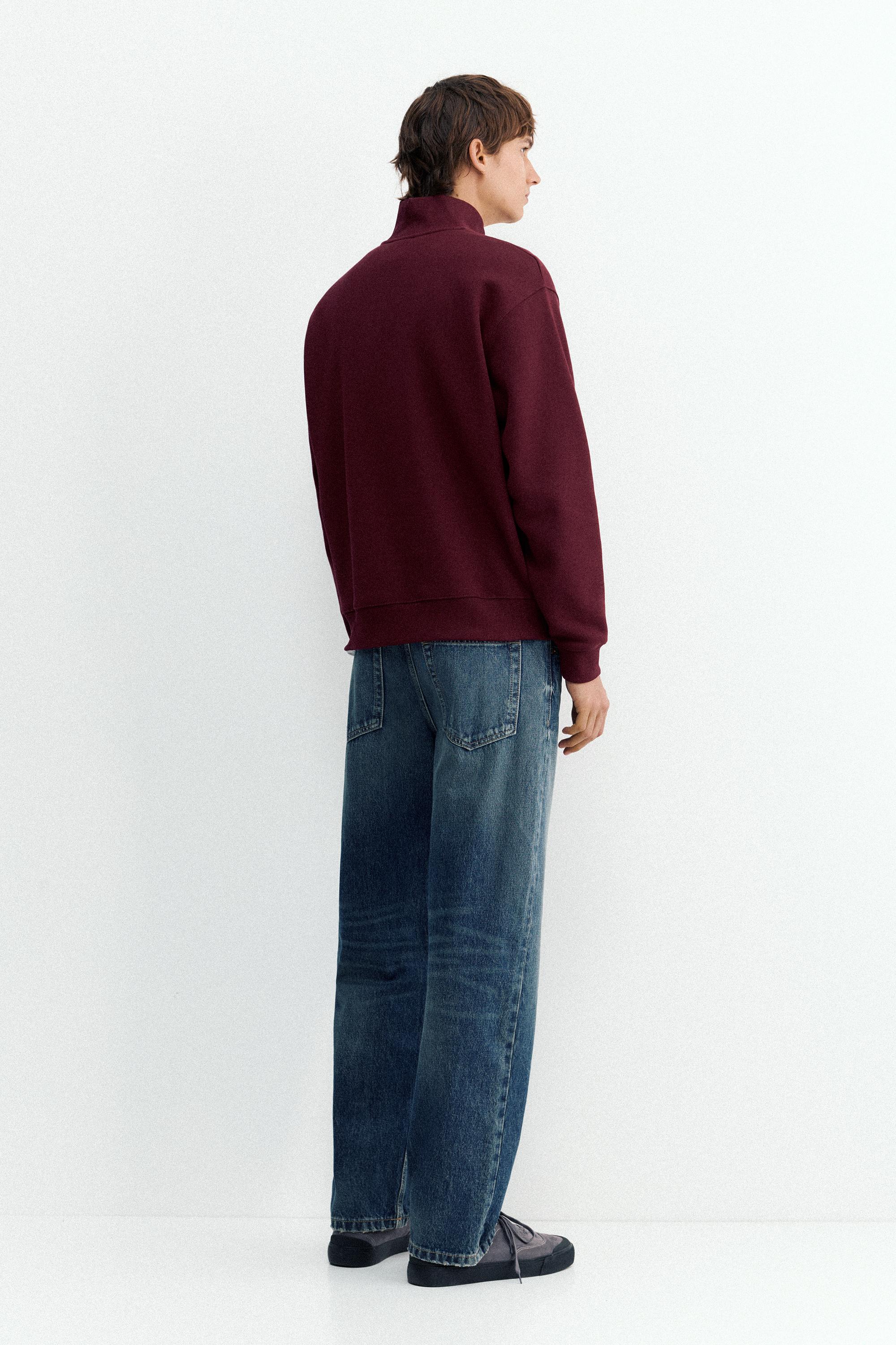 Quarter-zip sweatshirt — Burgundy