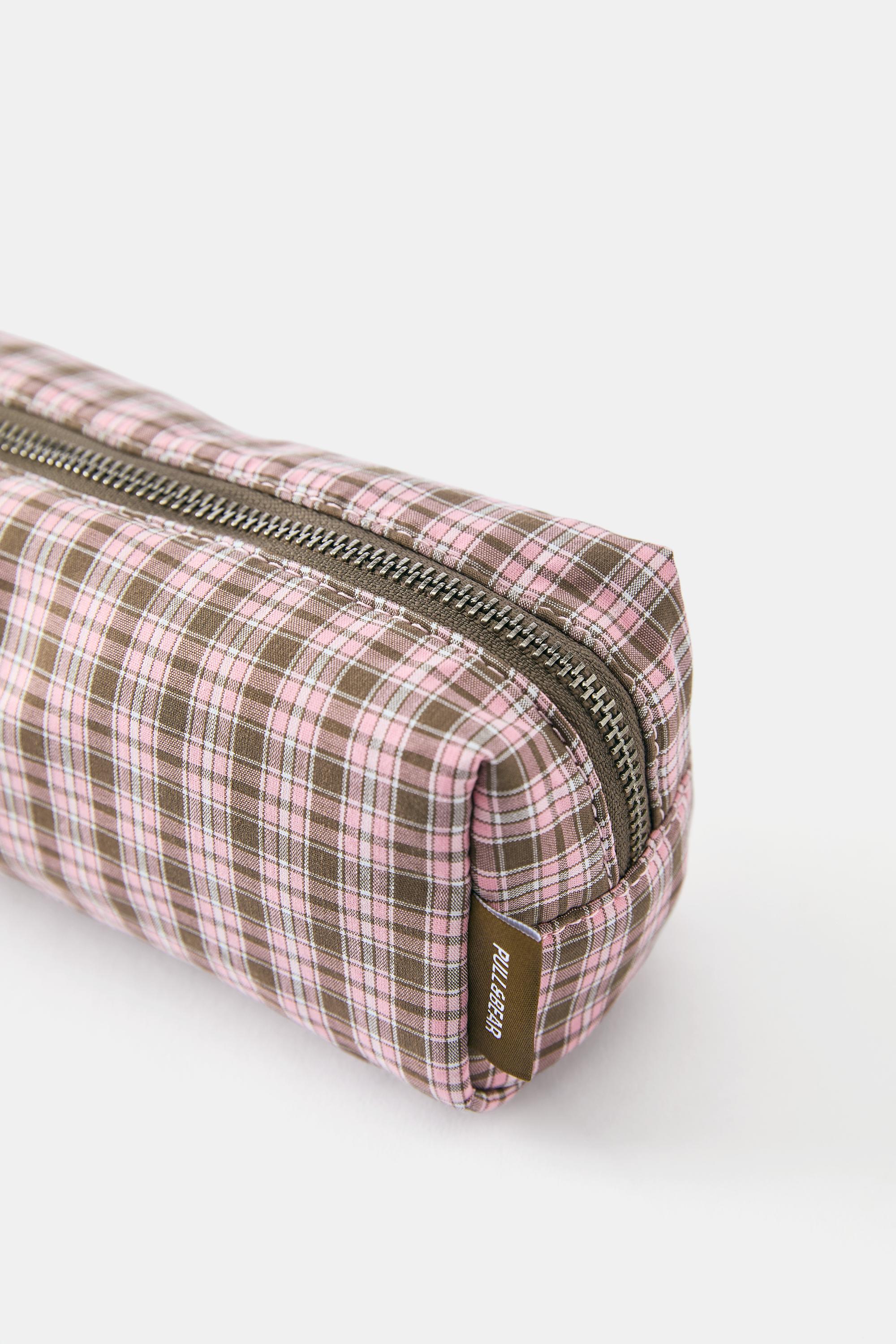 Check print case — Pink