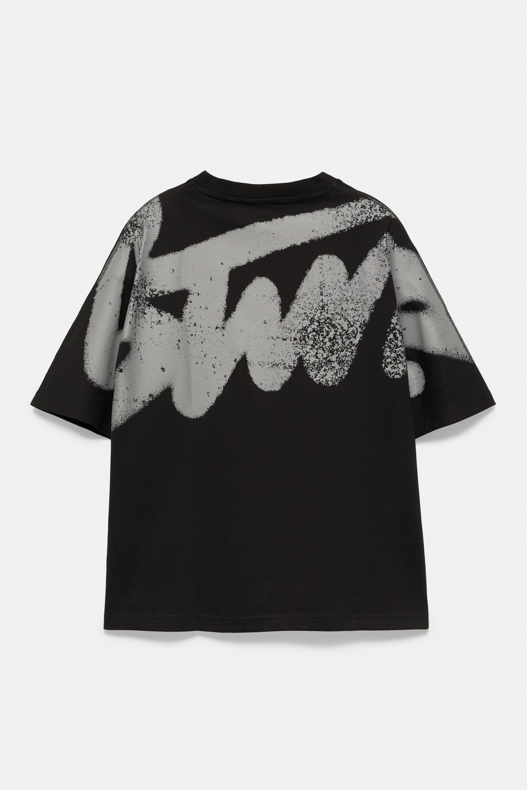 STWD graffiti logo T-shirt — Black (alternate view)