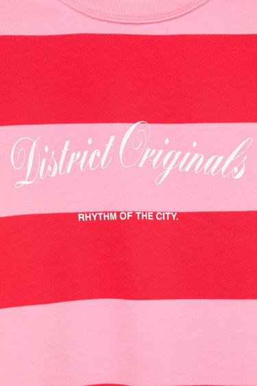 Oversize striped sweatshirt — Red 9