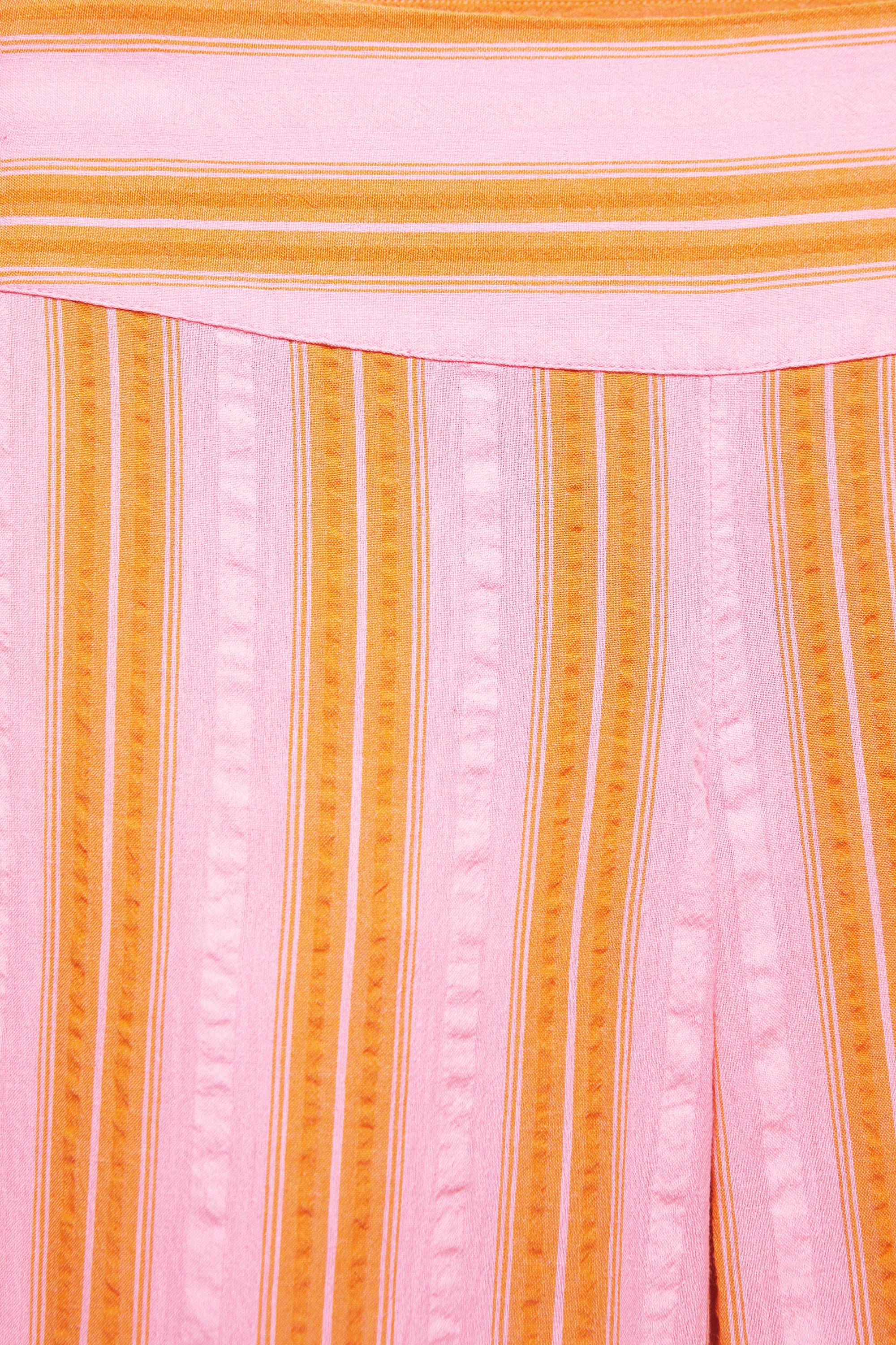 Wide-leg striped trousers — Pink